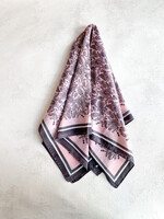 Elitaire Boutique Paisley & Floral Silky Bandana Scarf in Pink
