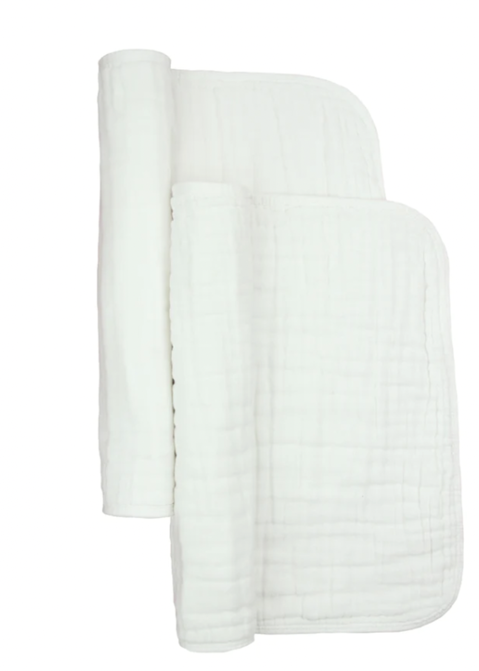 Elitaire Petite Cloud Muslin Burp Cloth 2-Pack in White