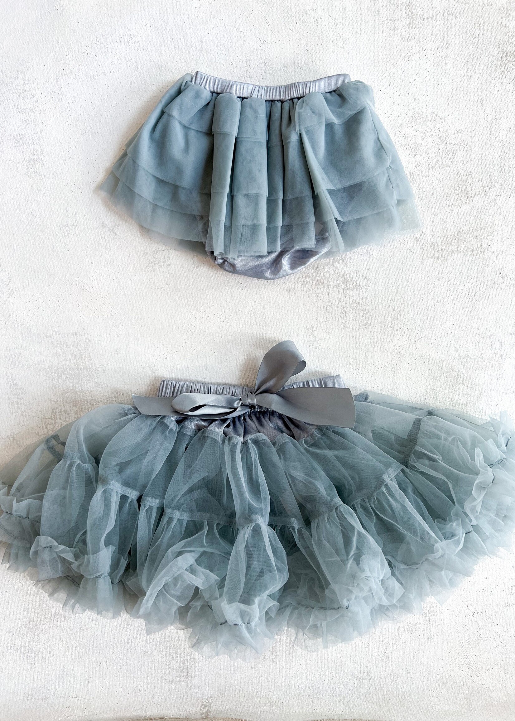 Elitaire Petite Ruffle Tutu in Silver Blue