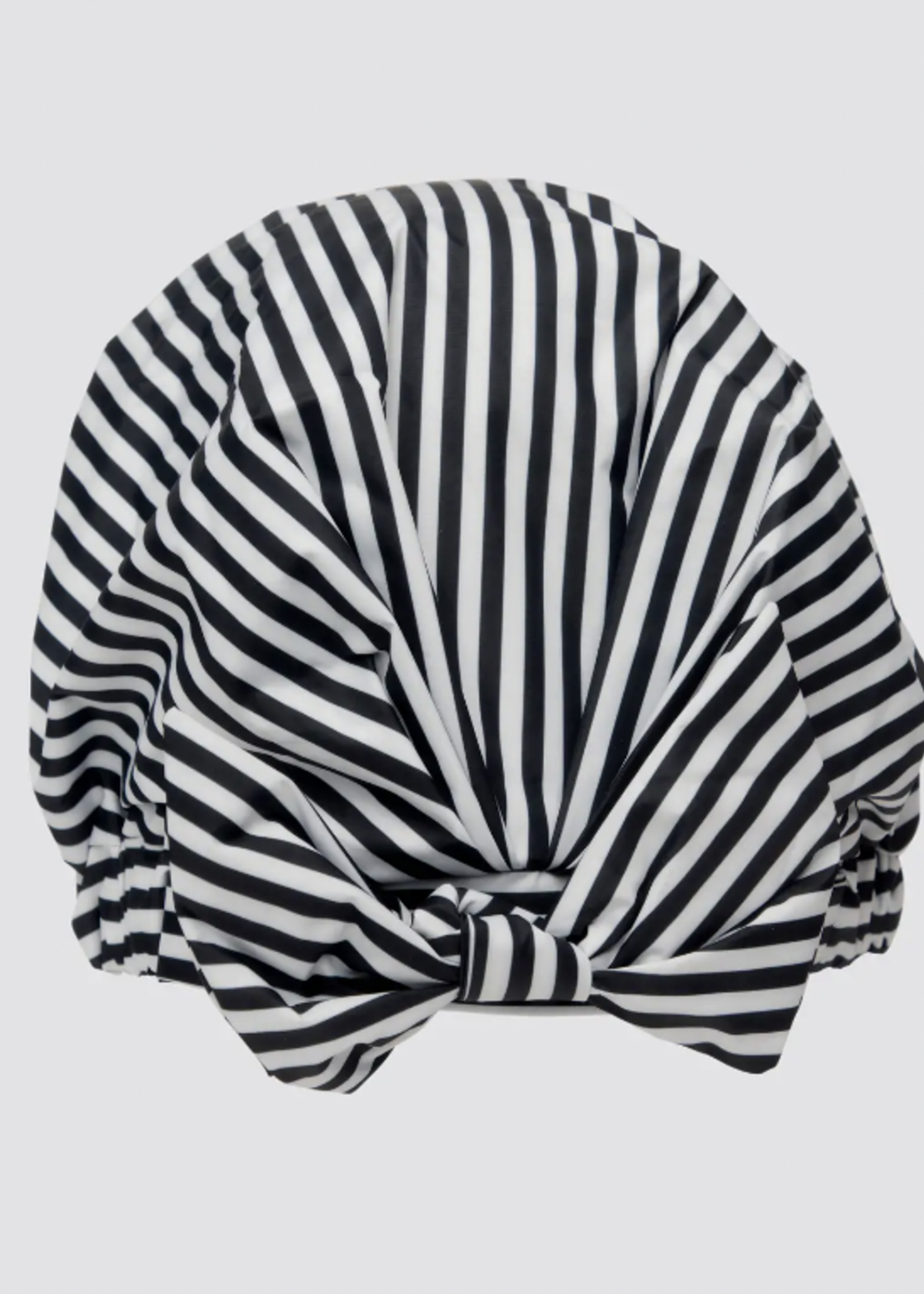 Elitaire Boutique Luxe Shower Cap in Black & White Stripe