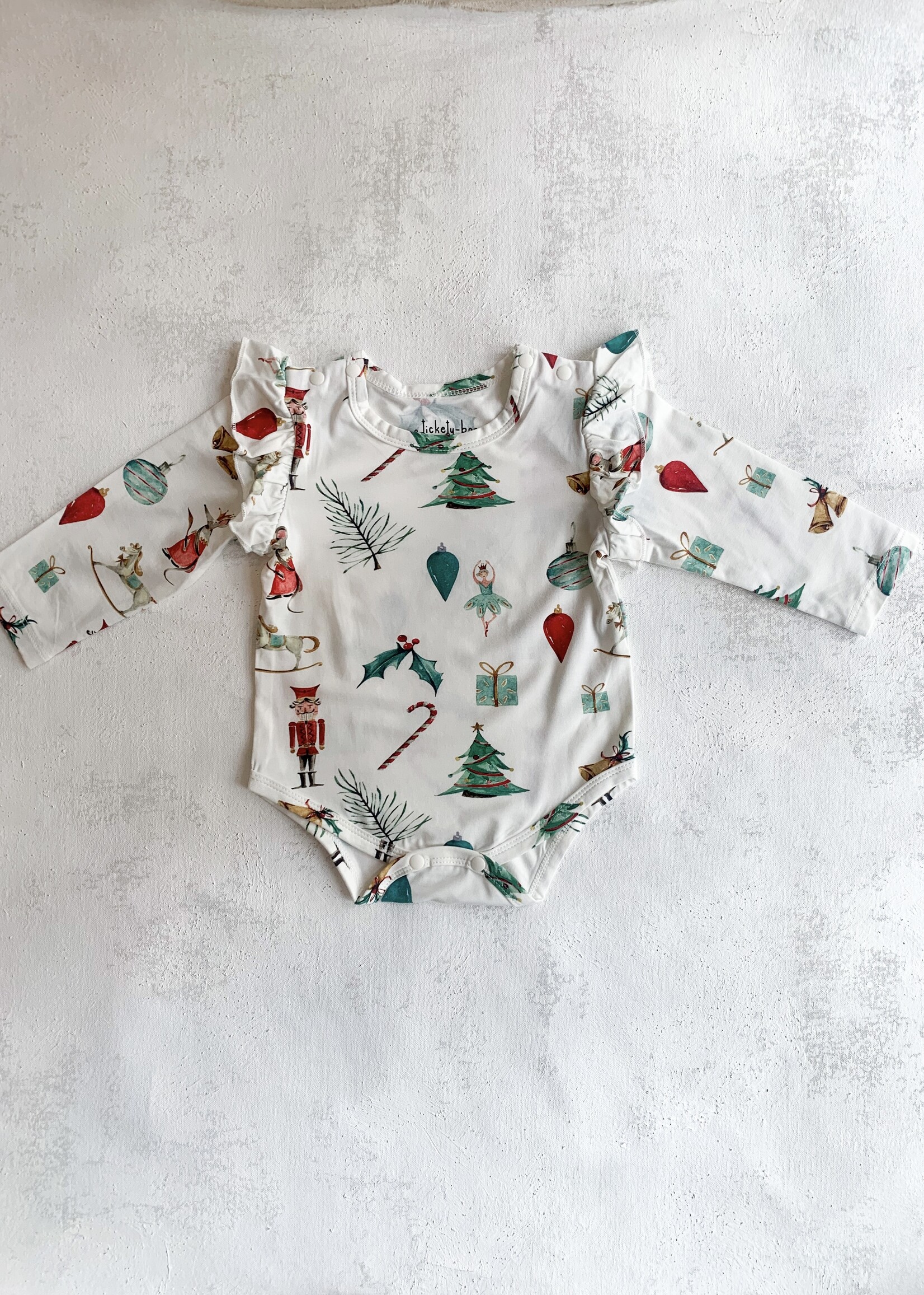 Elitaire Petite Holiday Nutcracker Frill Onesie