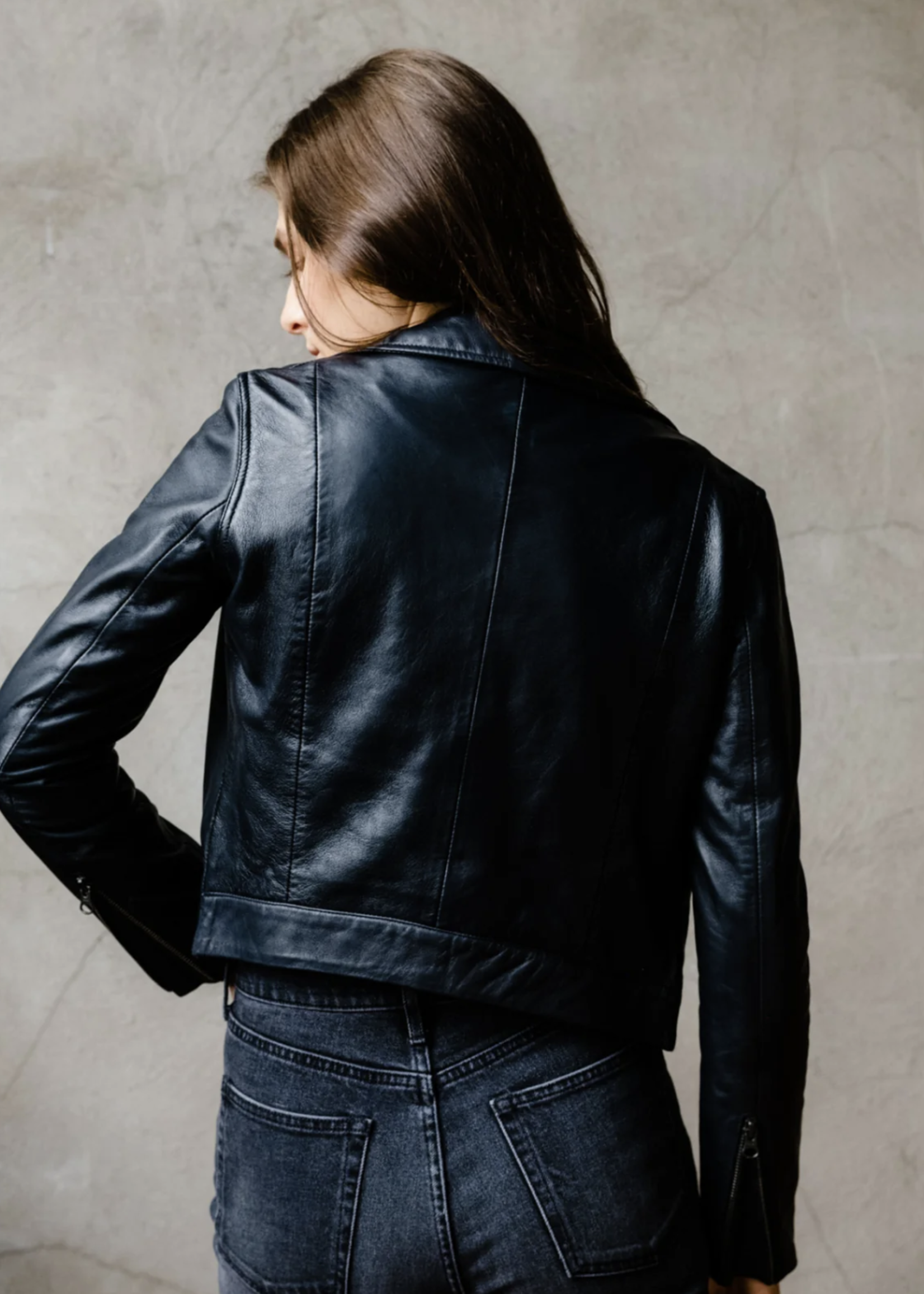 Elitaire Boutique Maha Black Leather Jacket