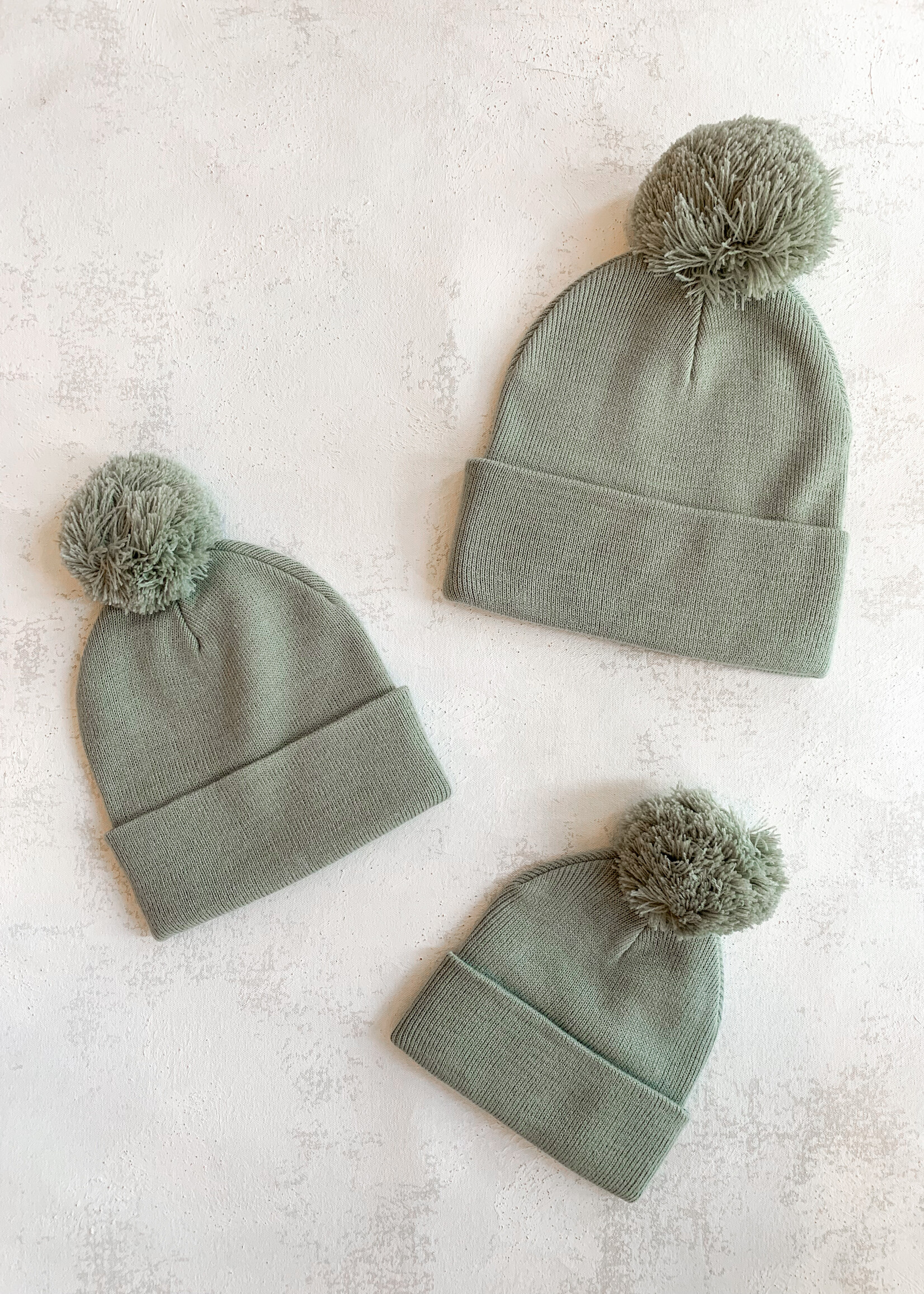 Elitaire Petite Beanie with Pom - Sage