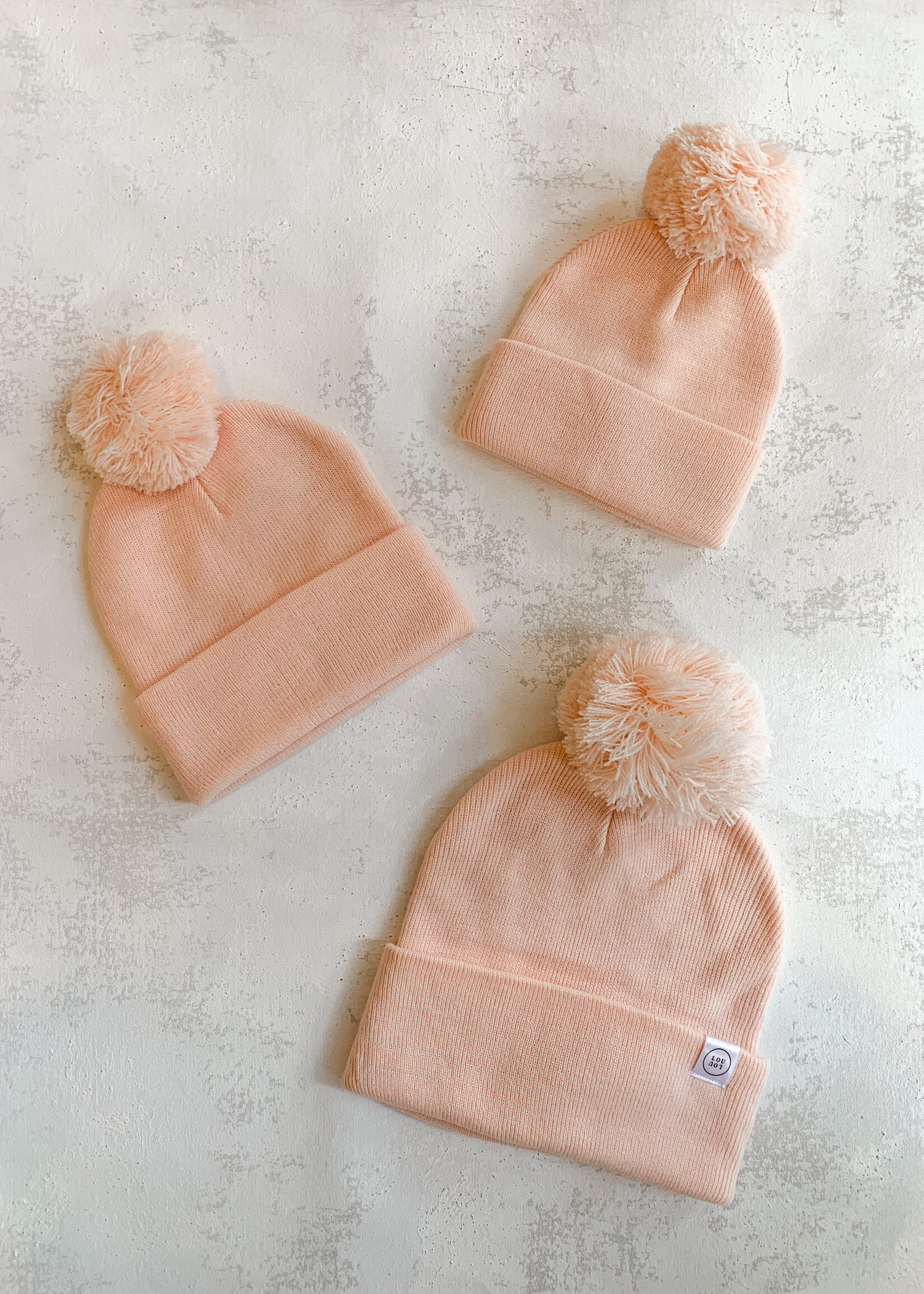 Elitaire Petite Beanie with Pom - Blush Pink