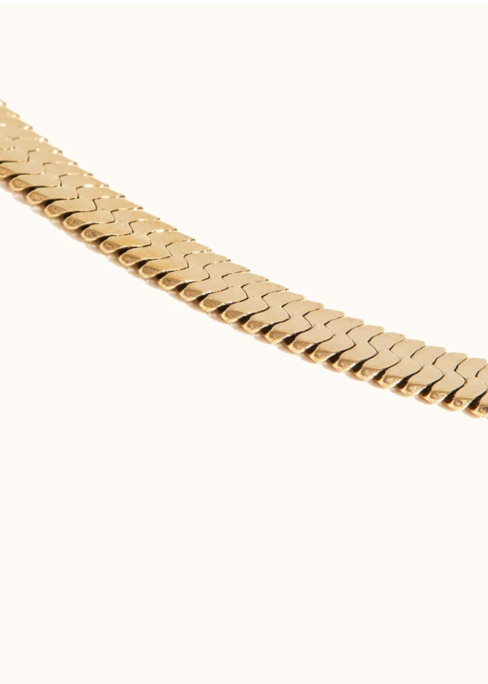 Elitaire Boutique Herringbone Chain Necklace: Vermeil