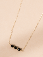 Elitaire Boutique Onyx Trio Beaded Necklace