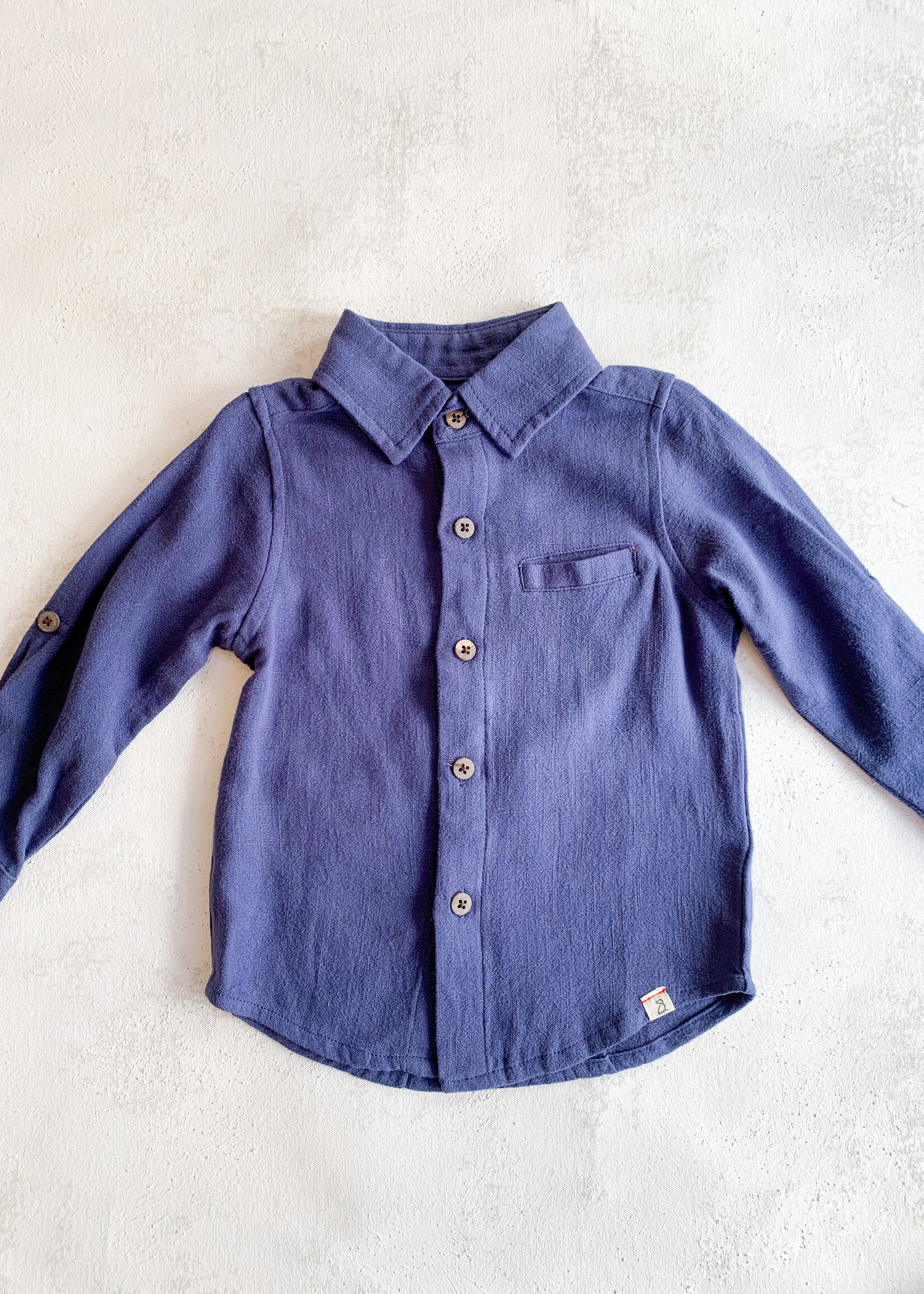 Elitaire Petite Jasper Woven Onesie & Shirt in Navy