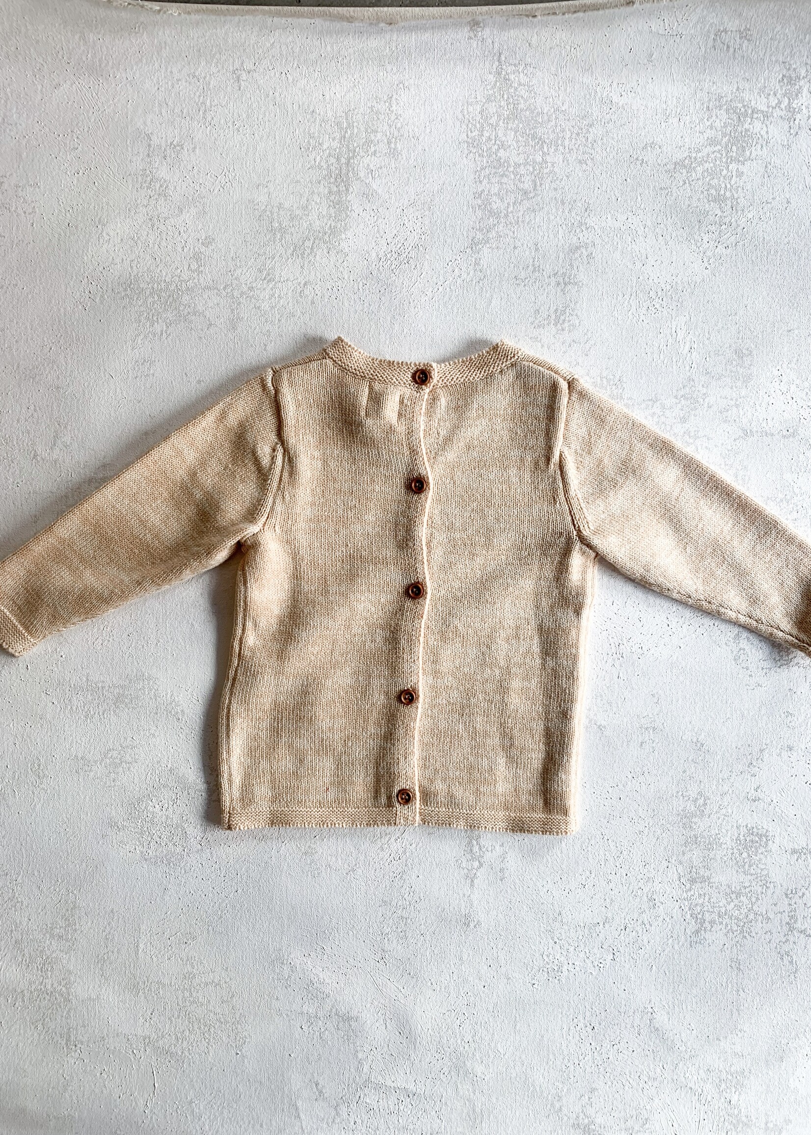 Elitaire Petite Isolde Sweater in Oatmeal Dots