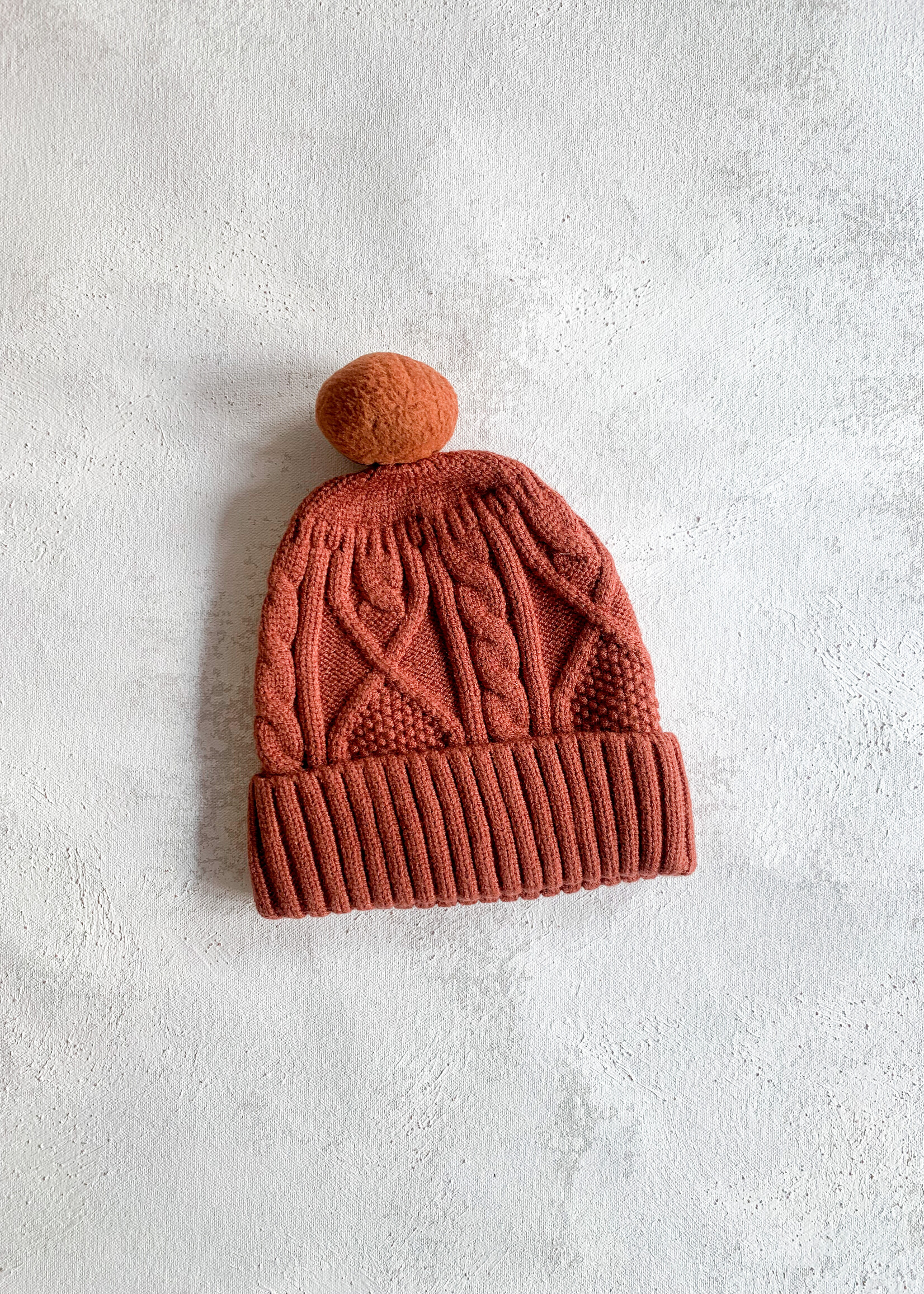Elitaire Petite Maddy Knit Hat in Rust