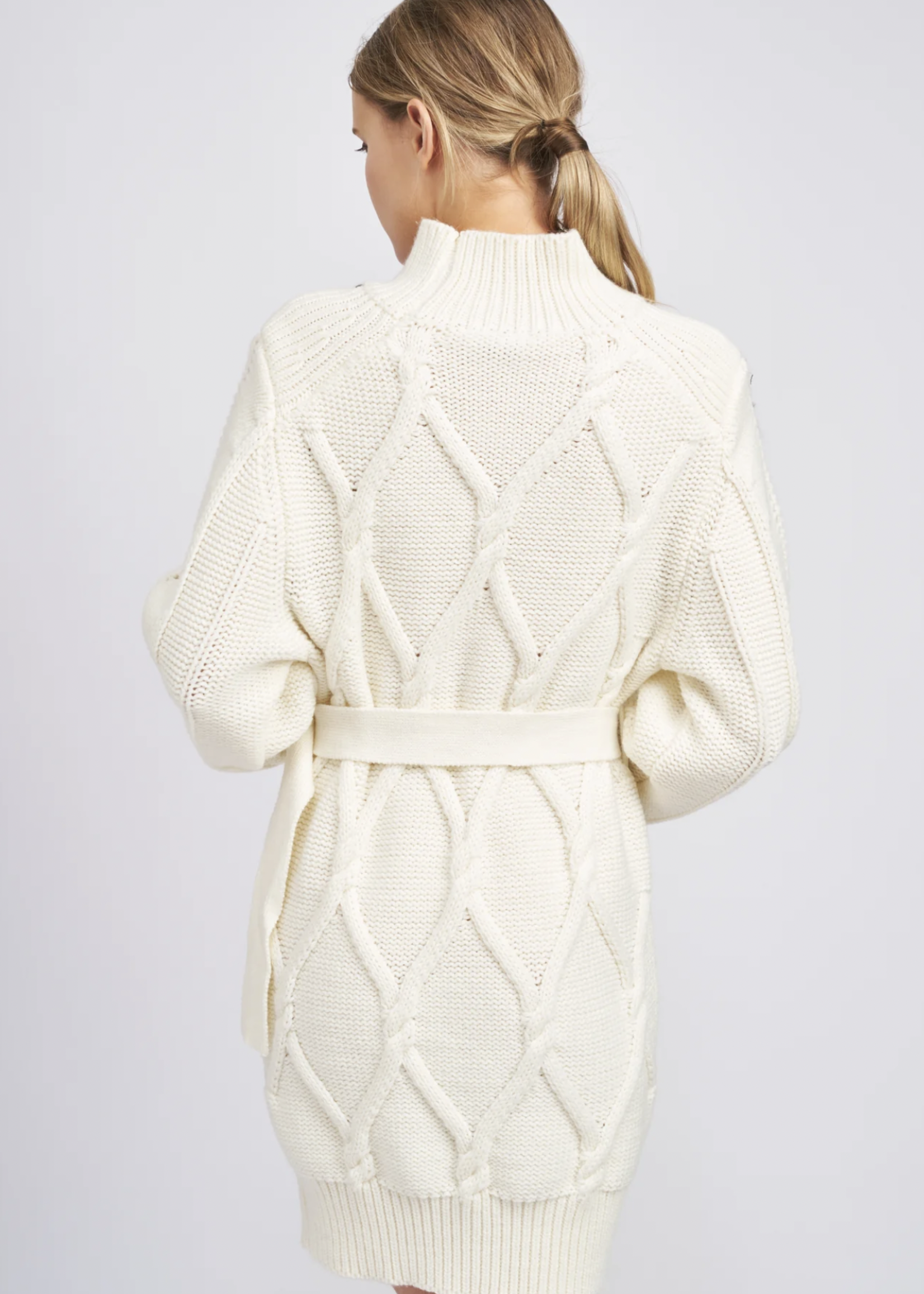 Elitaire Boutique Lena Knit Dress in Cream