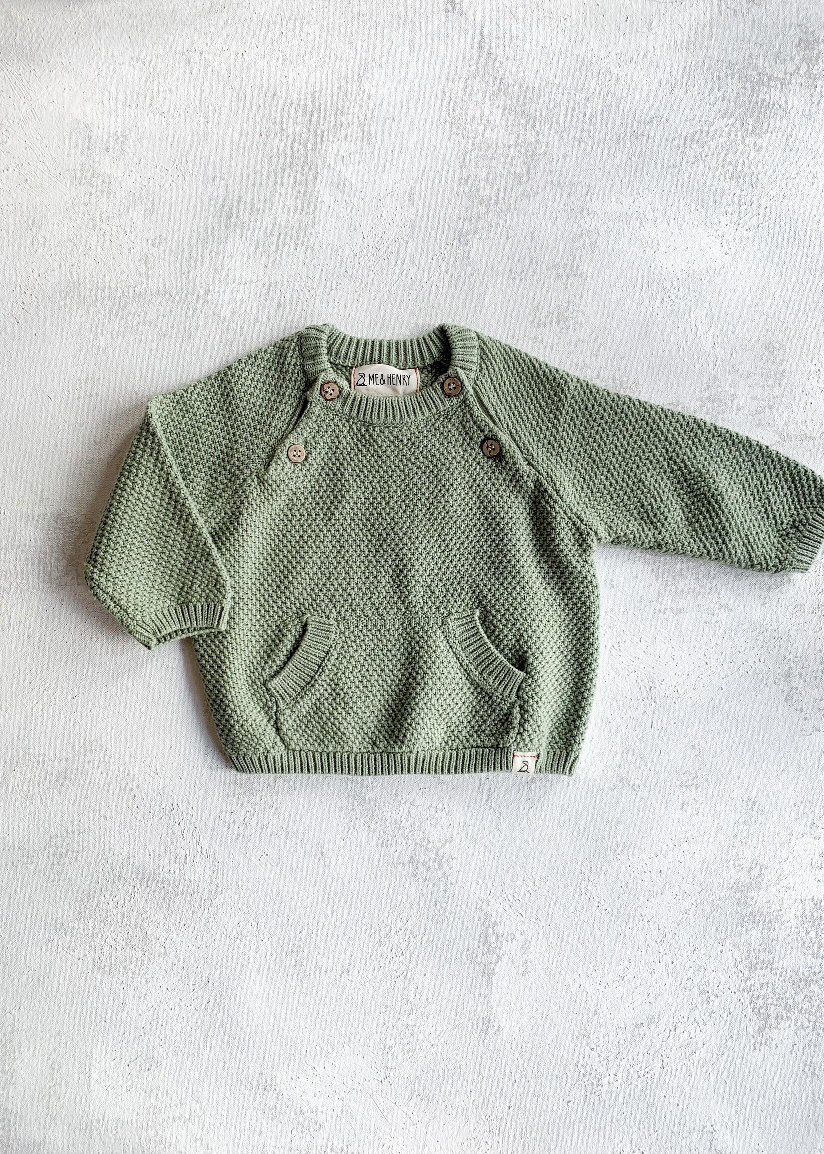 Elitaire Petite Morrison Baby Sweater in Sage