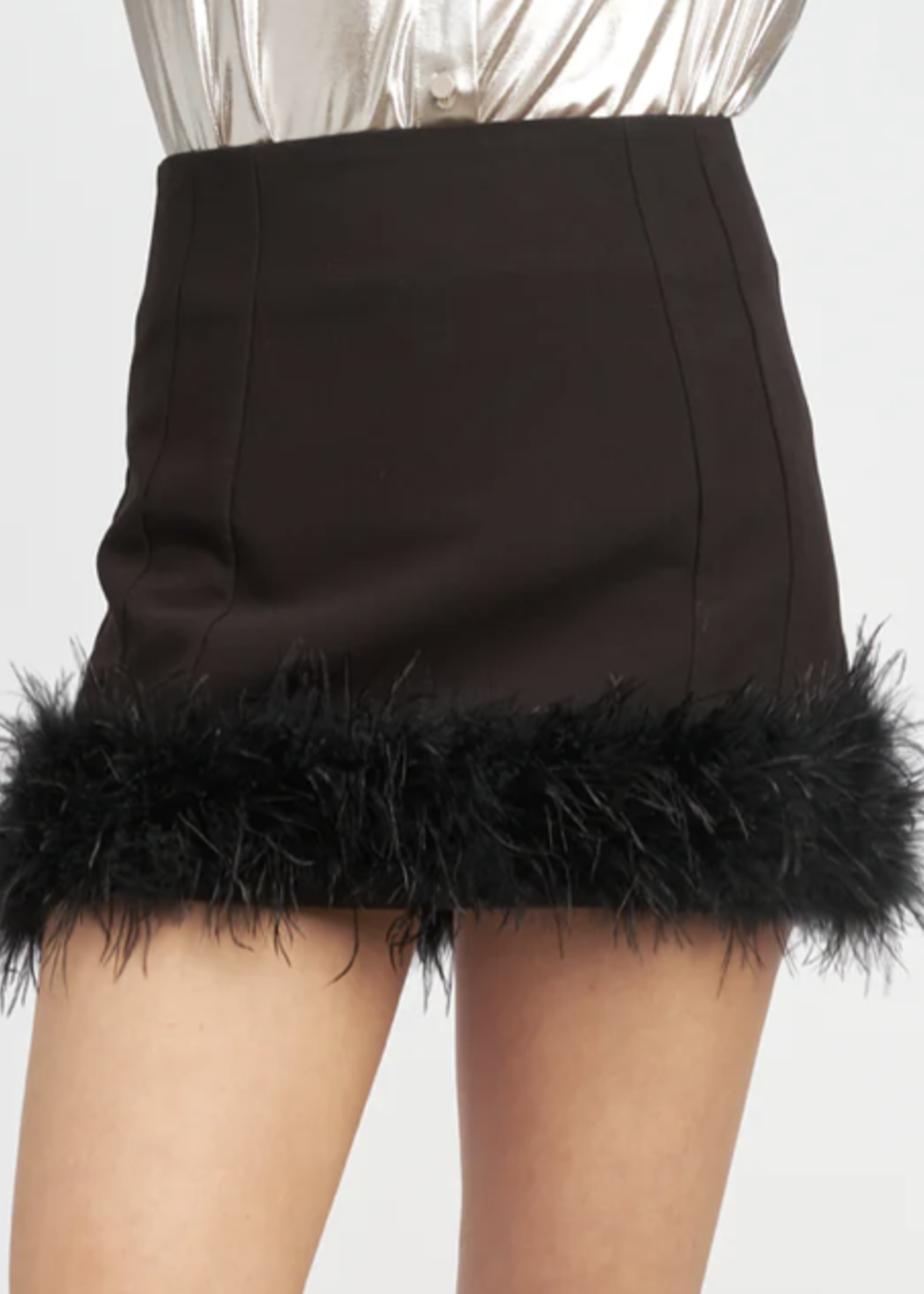 Elitaire Boutique Dax Feather Mini Skirt