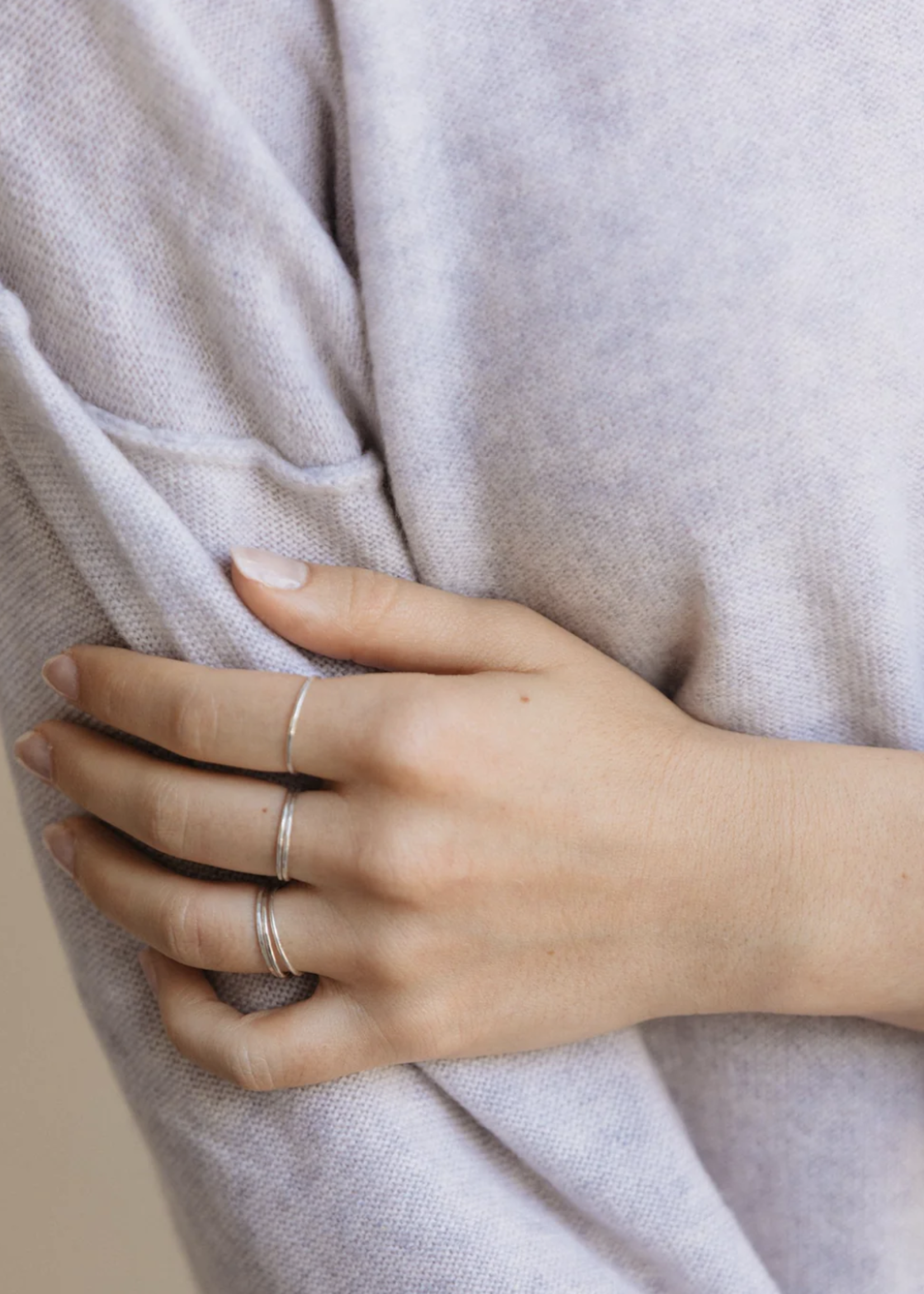 Elitaire Boutique Hammered Stacking Ring