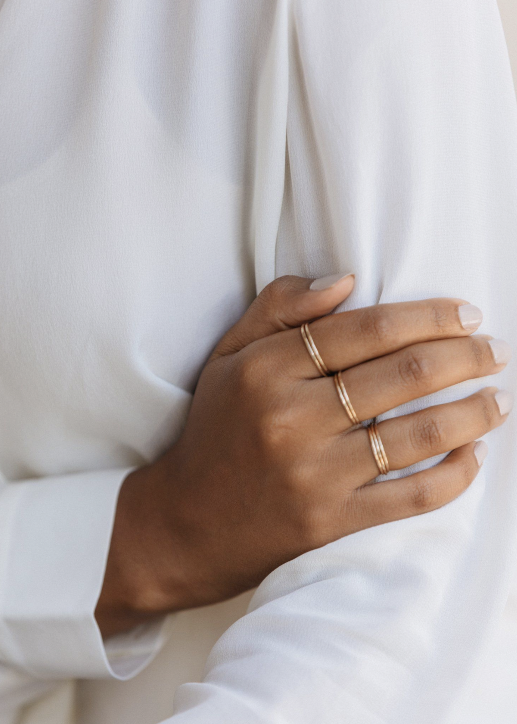 Elitaire Boutique Hammered Stacking Ring