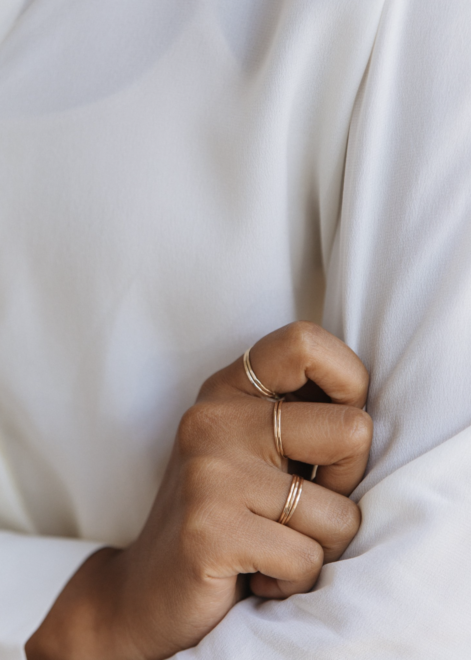 Elitaire Boutique Hammered Stacking Ring