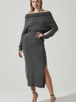 Elitaire Boutique Cora Charcoal Sweater Dress