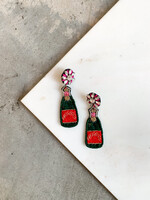 Elitaire Boutique Beaded Prosecco Bottle Earring