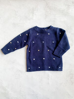 Elitaire Petite Isolde Navy Dot Sweater