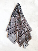 Elitaire Boutique Classic Bandana Silky Long Scarf in Pewter