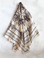 Elitaire Boutique Classic Bandana Silky Long Scarf in Cream