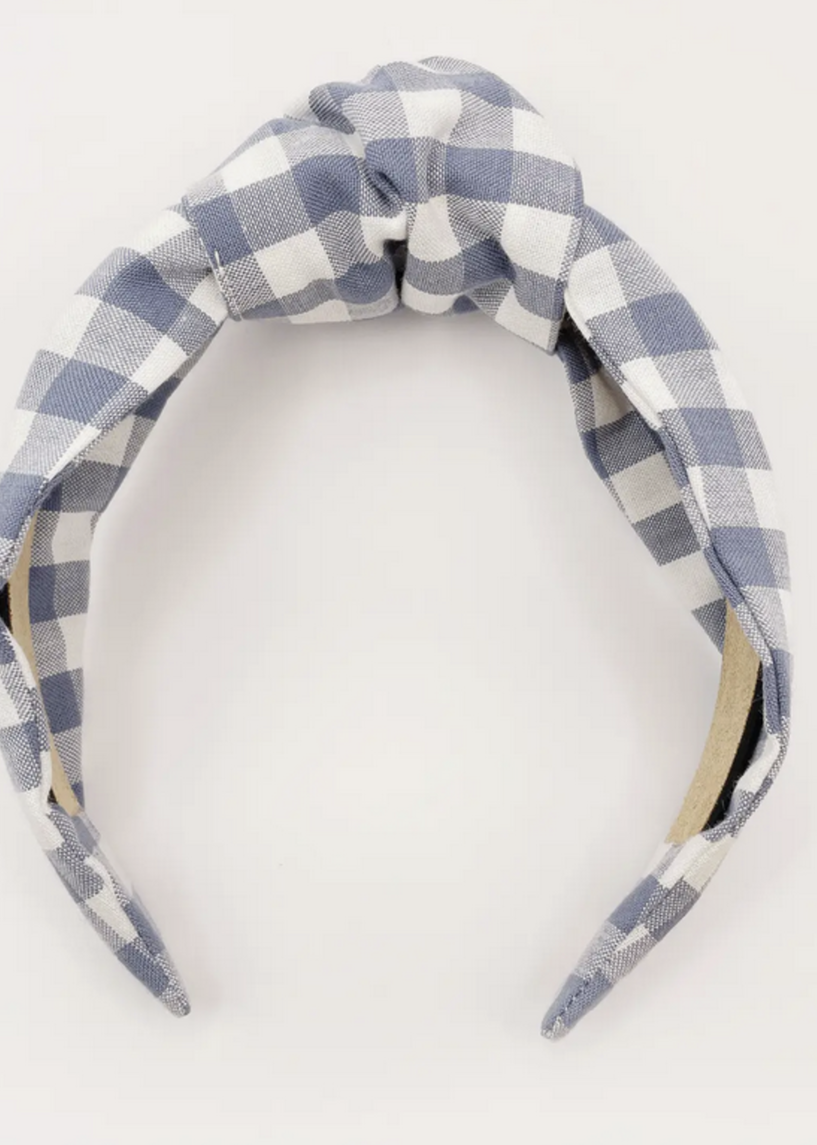 Elitaire Boutique Slate Blue Gingham Headband