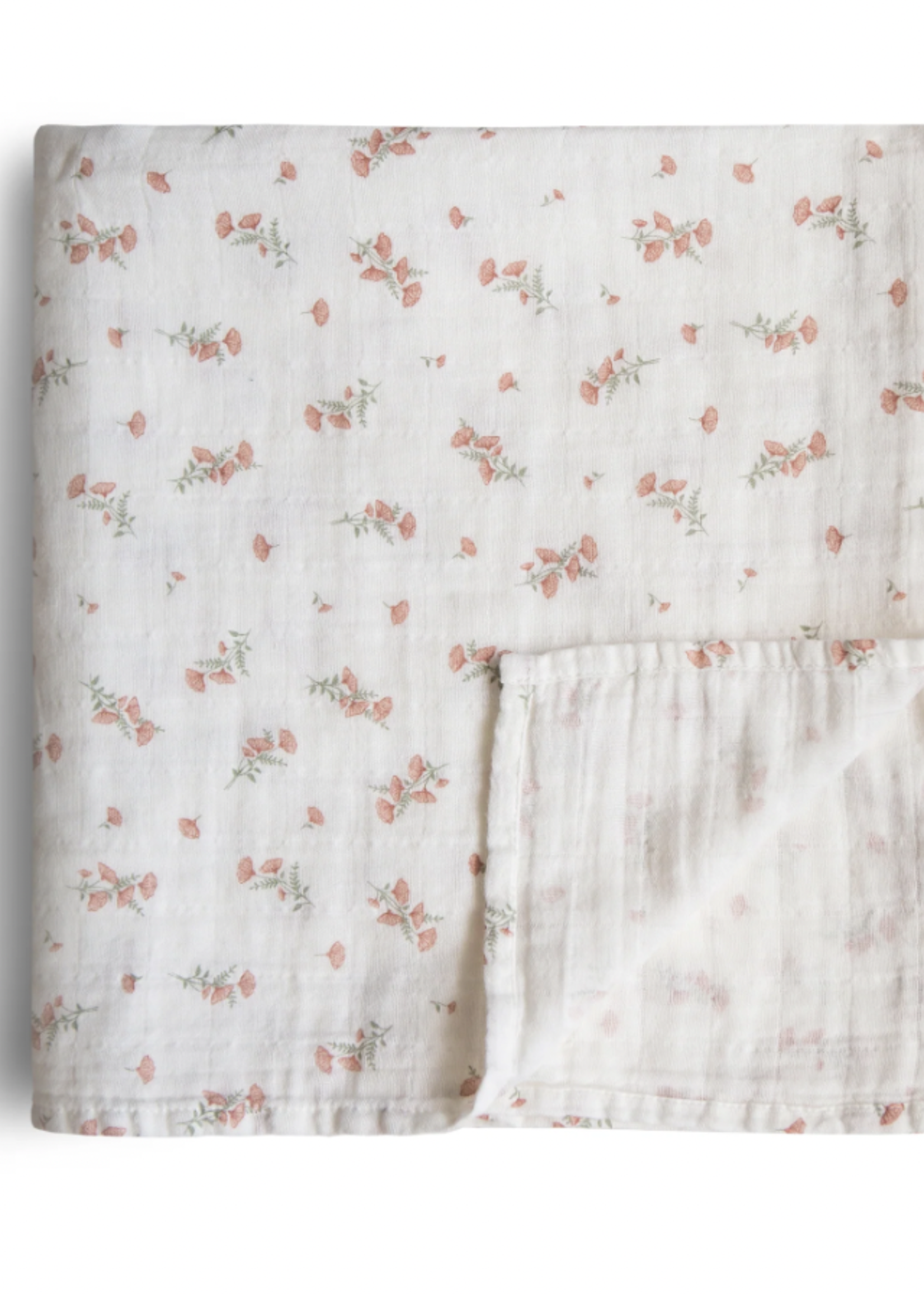 Elitaire Petite Muslin Organic Cotton Swaddle in Pink Flowers
