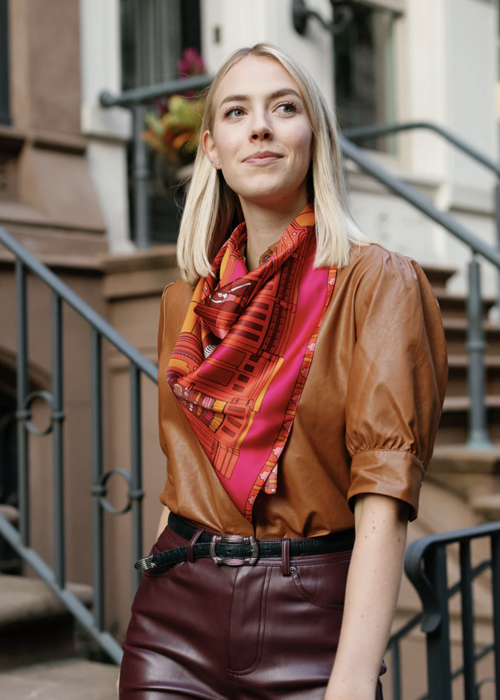 Elitaire Boutique Swells in The City Silk Scarf - Large