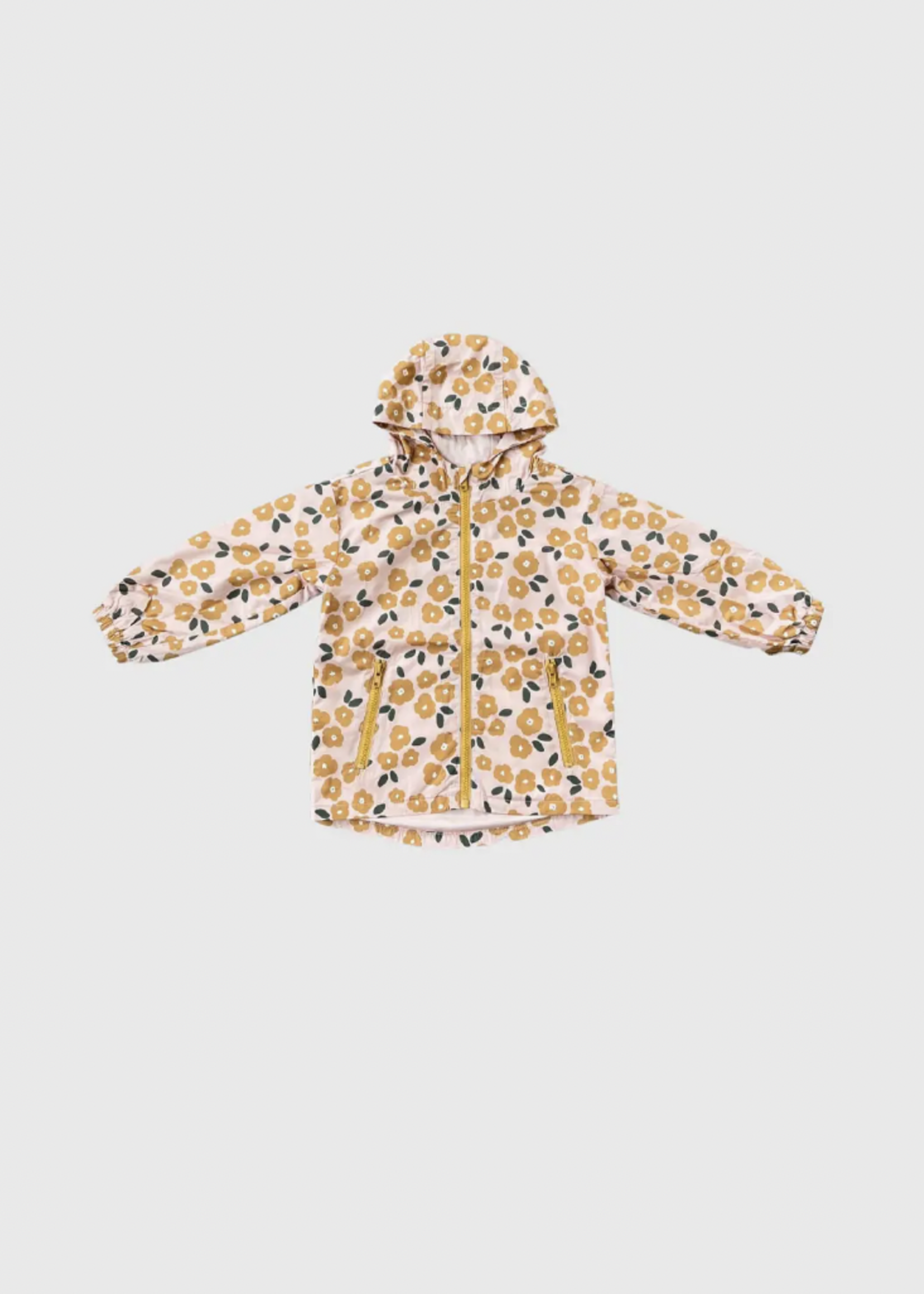 Elitaire Boutique Raincoat in Gold Floral