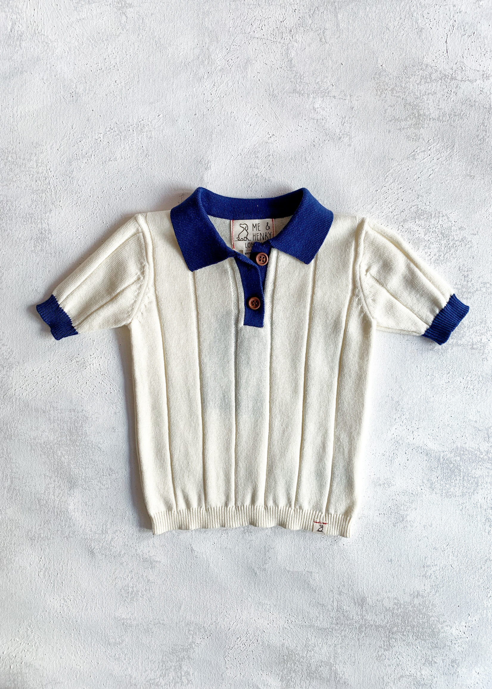 Elitaire Petite Ollie Cream Knitted Polo