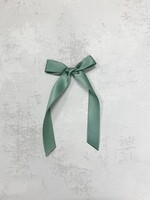 Elitaire Petite Satin Bow in Sage - Sash Clip Small