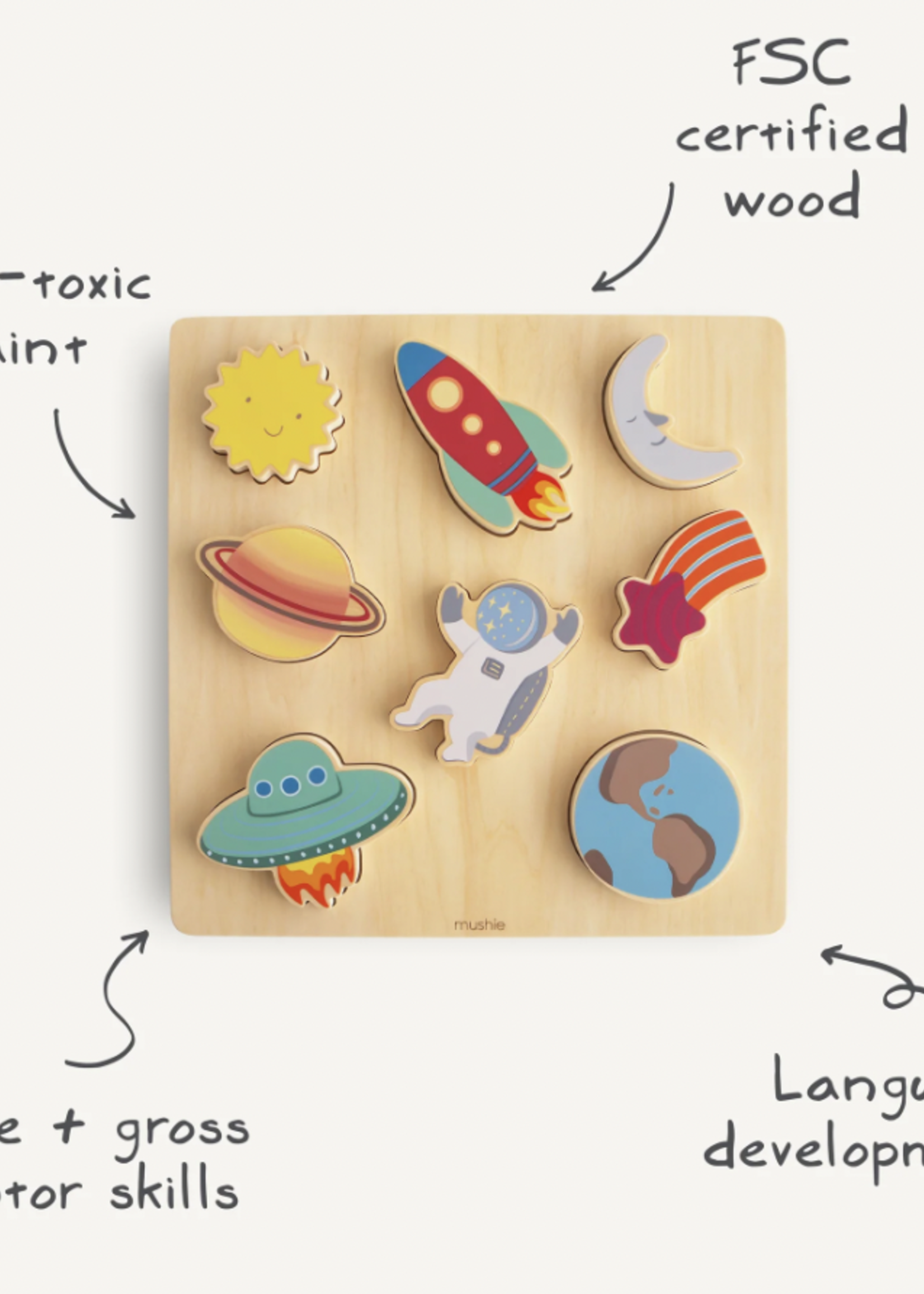 Elitaire Petite Wooden Space Puzzle