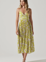 Elitaire Boutique Blythe Dress in Lime/Lavender Floral