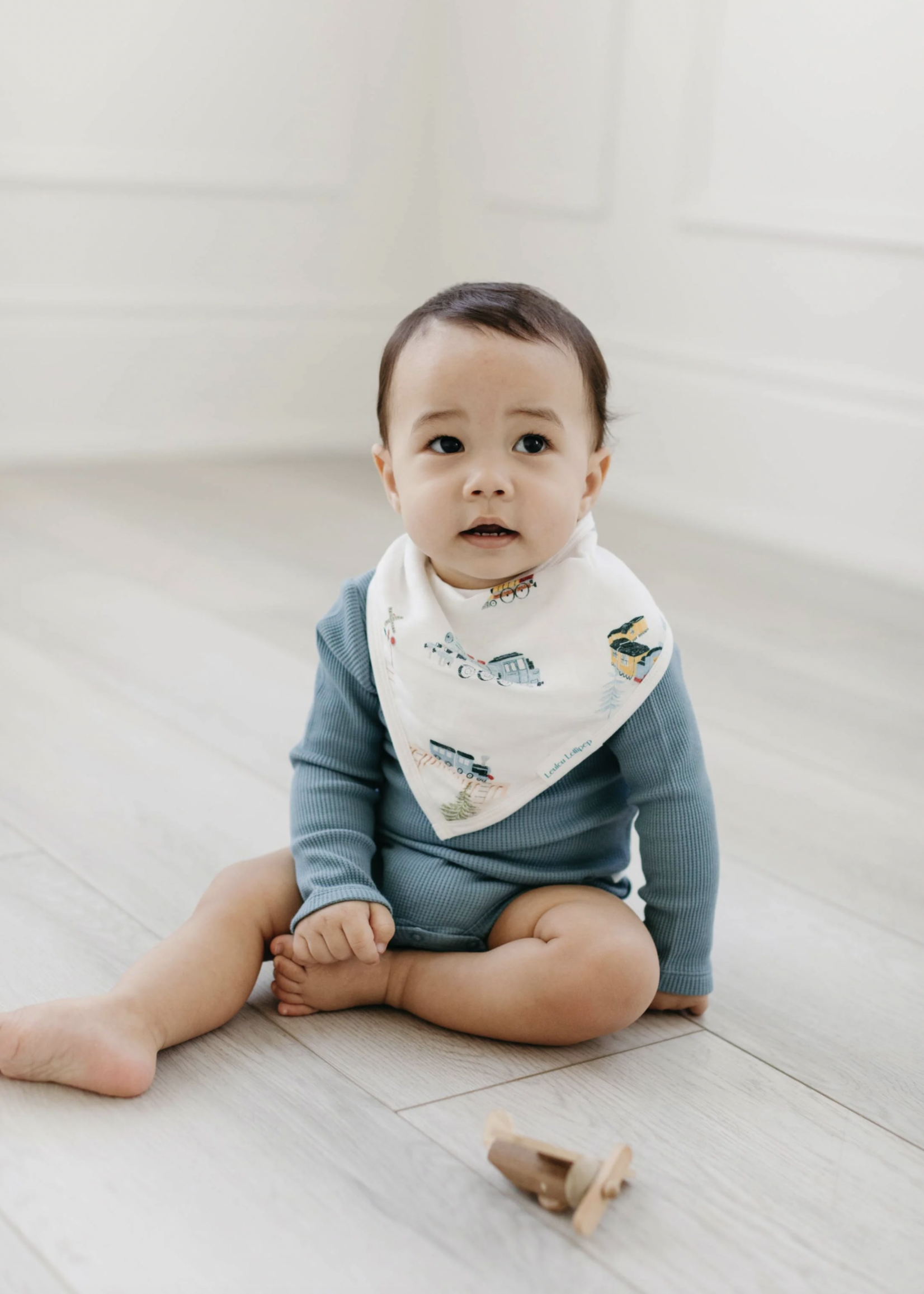 Elitaire Petite Bandana Bib Set - All Aboard