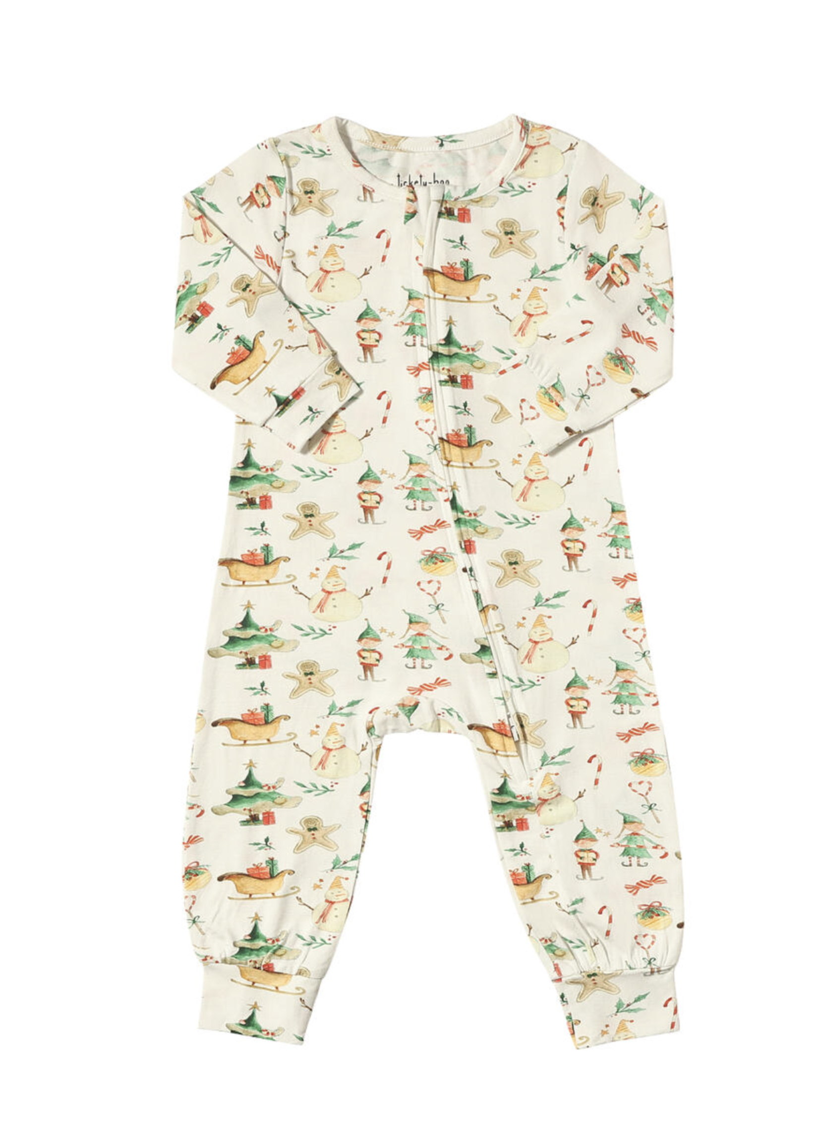 Elitaire Petite Holiday Elves Zippered Romper