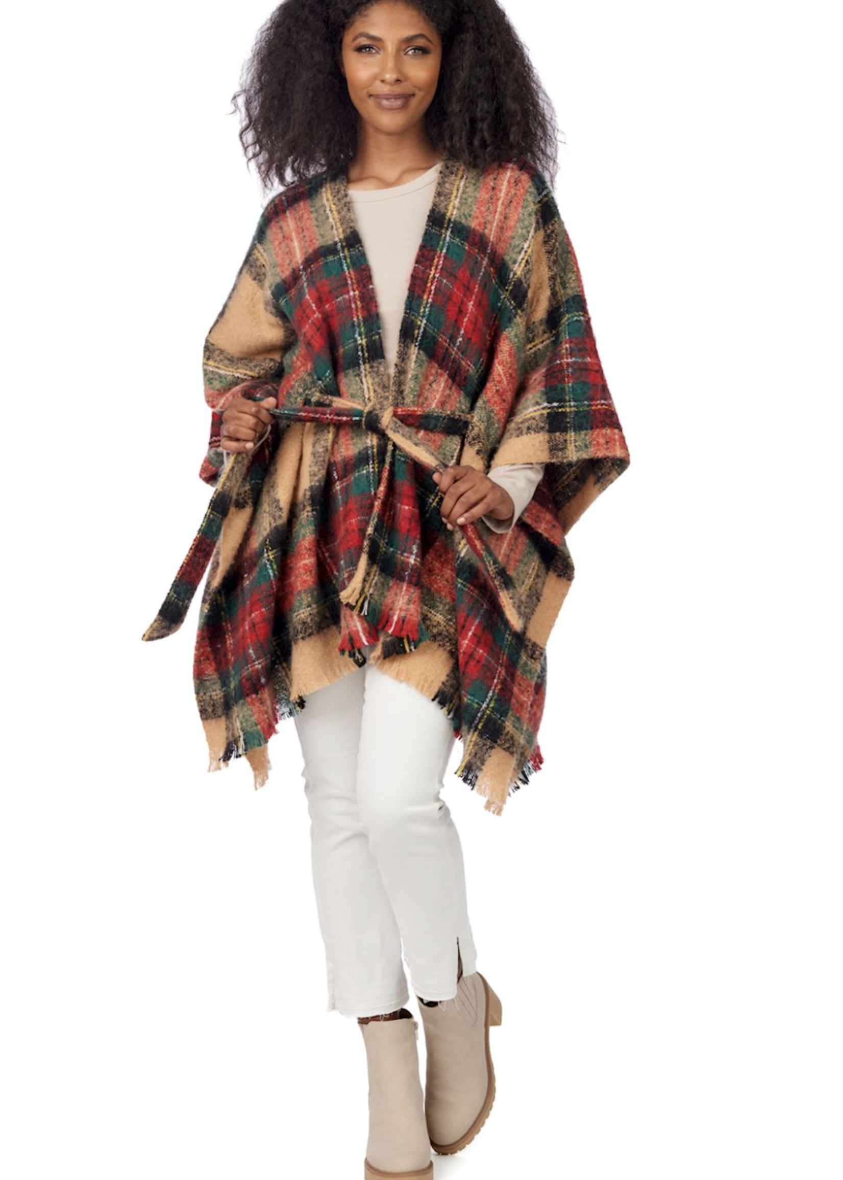 Elitaire Boutique Brinley Belted Poncho