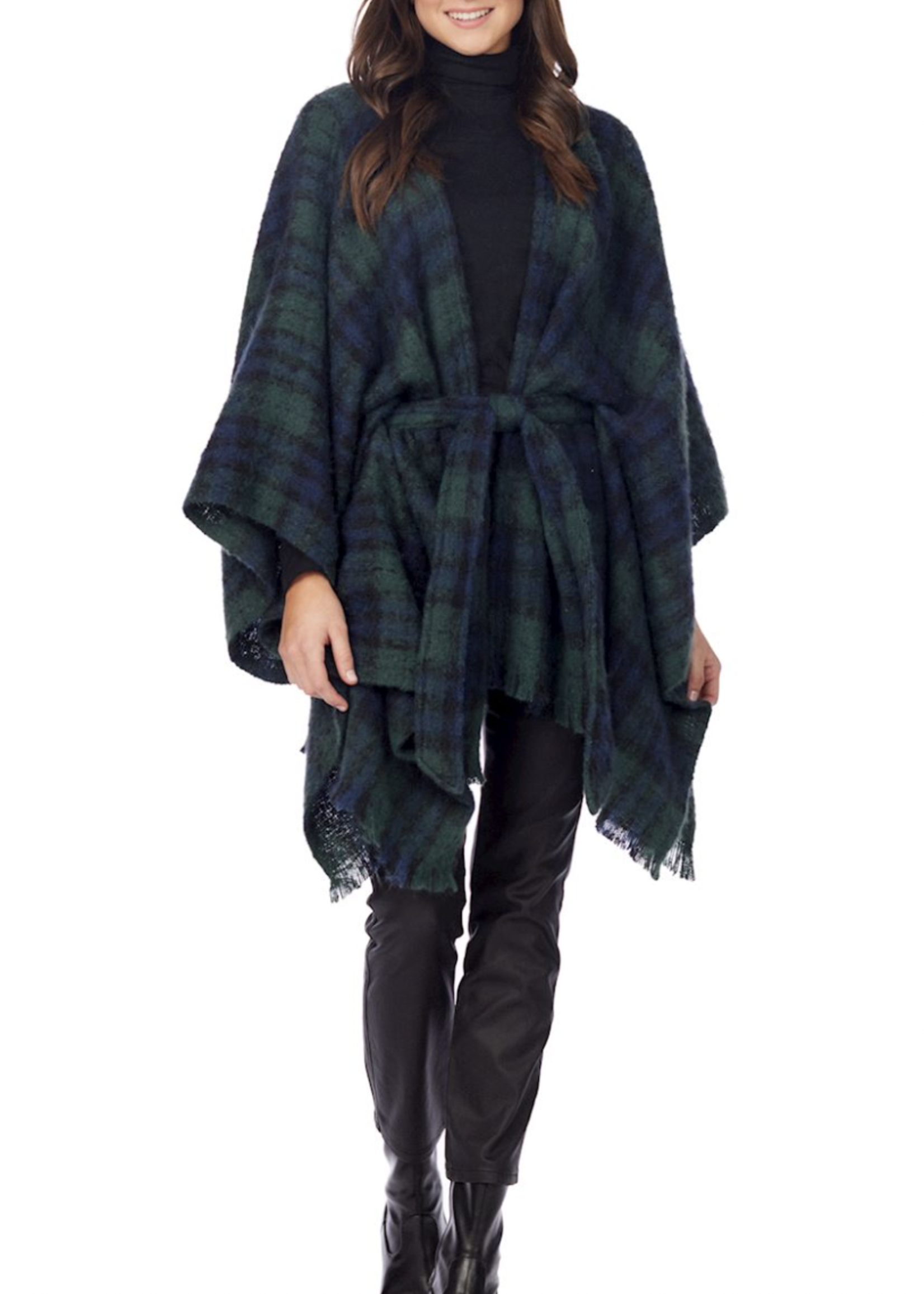 Elitaire Boutique Brinley Belted Poncho