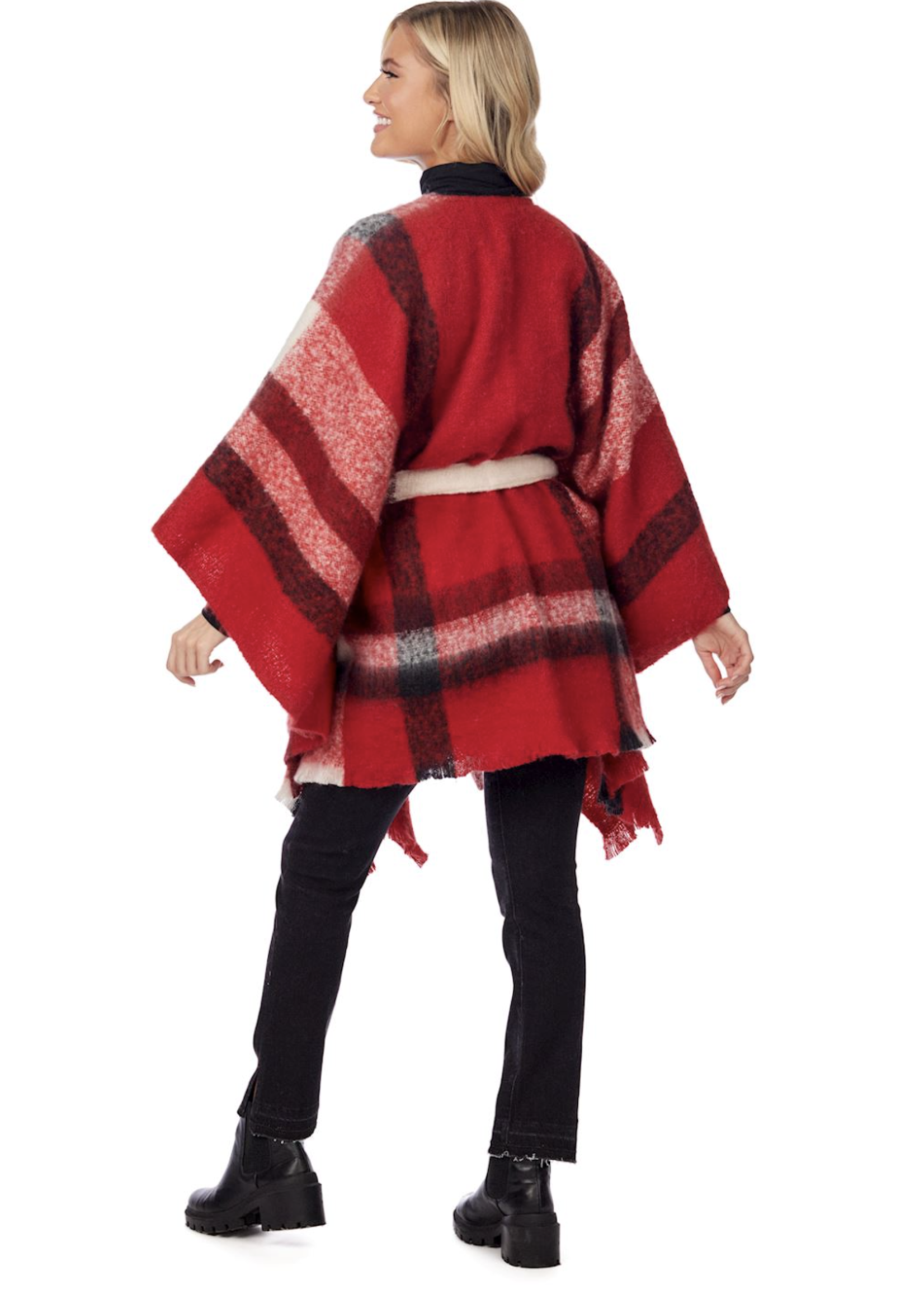 Elitaire Boutique Brinley Belted Poncho