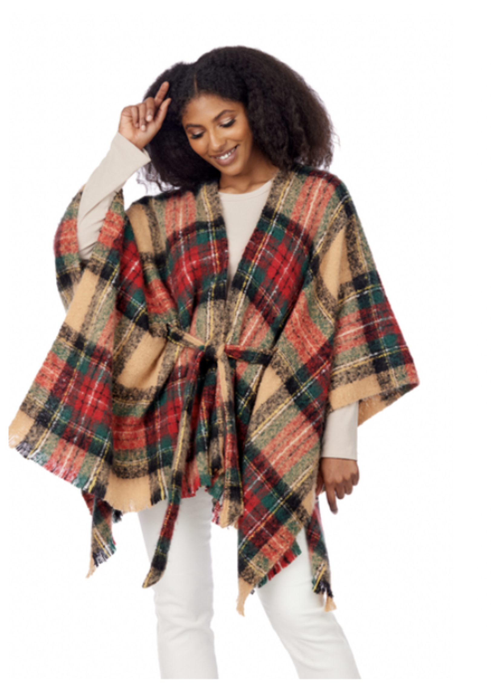 Elitaire Boutique Brinley Belted Poncho