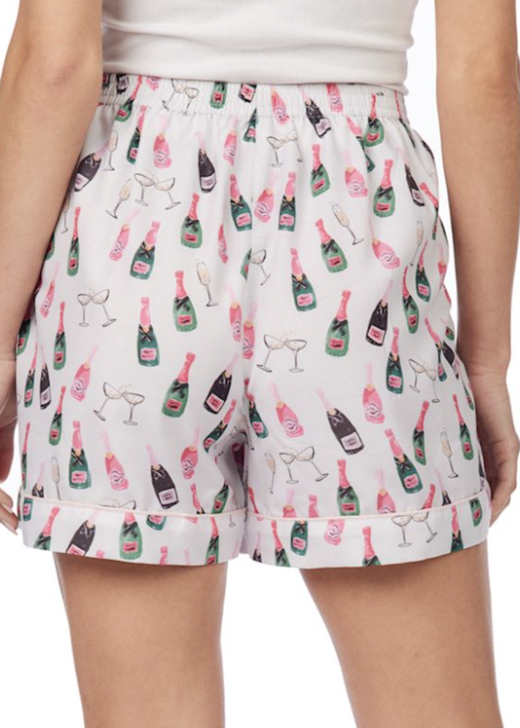 Elitaire Boutique Champagne Bottle Pajama Shorts