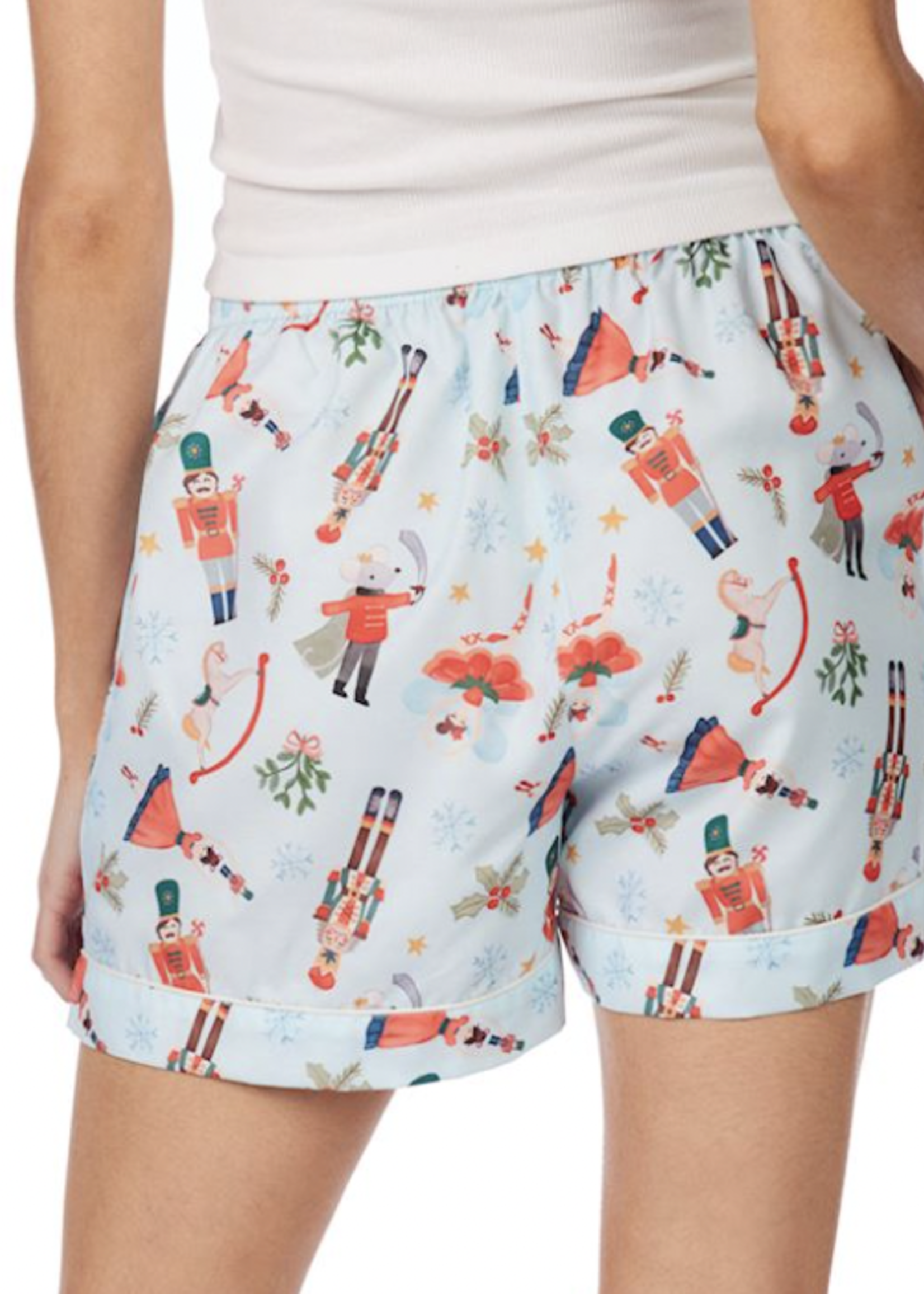 Elitaire Boutique Blue Nutcracker Pajama Shorts