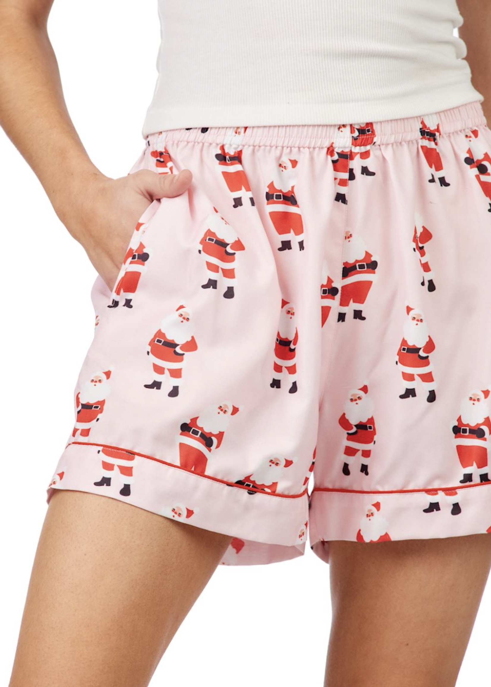 Elitaire Boutique Pink Santa Pajama Short