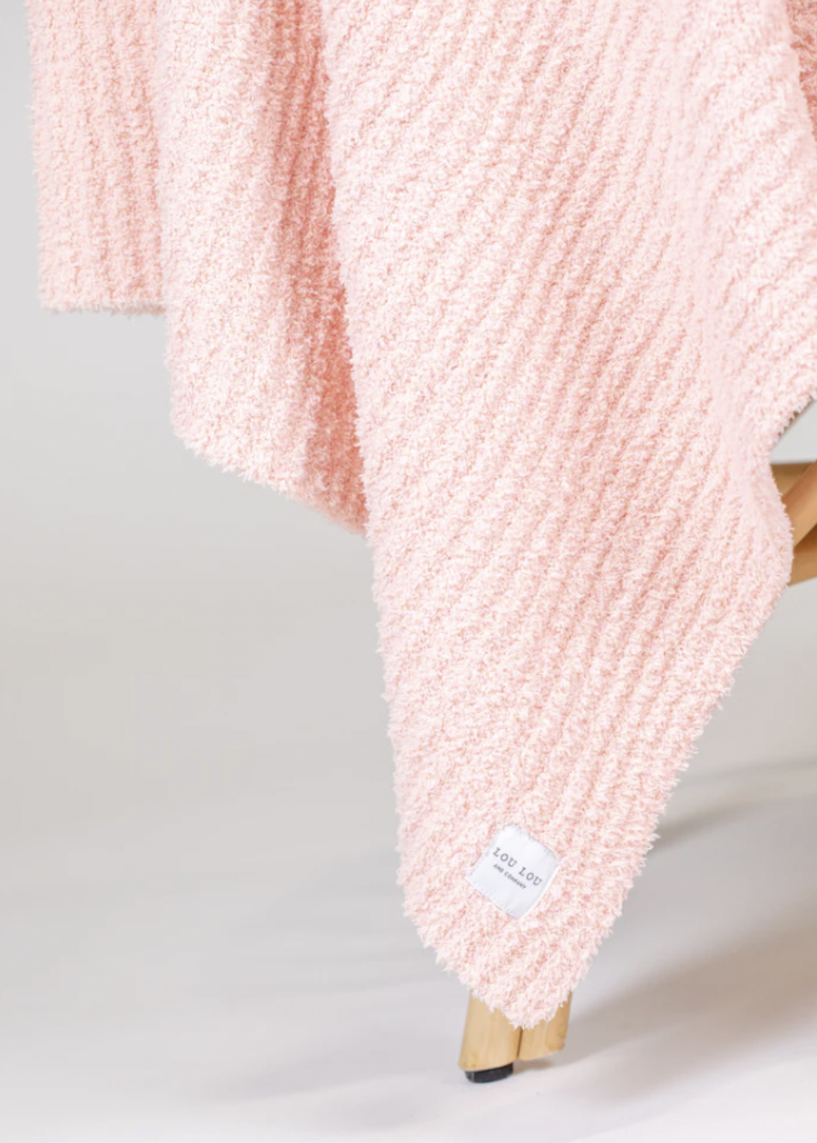 Elitaire Petite Chenille Blanket - Blush Pink - Small