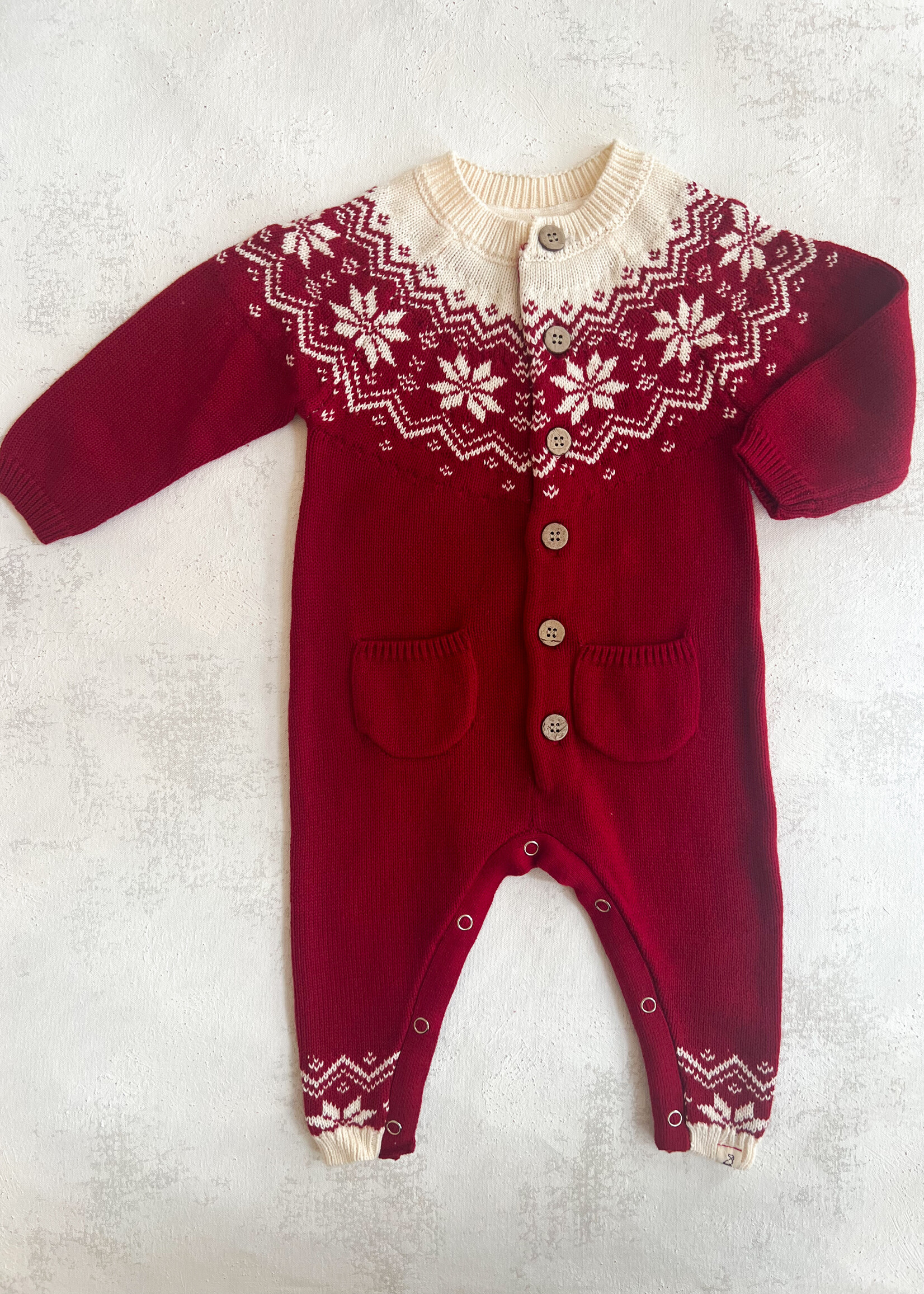 Elitaire Petite Red Polar Romper & Sweater