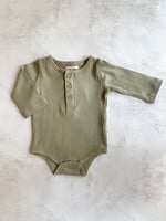 Elitaire Petite Aynor Ribbed Sage Onesie