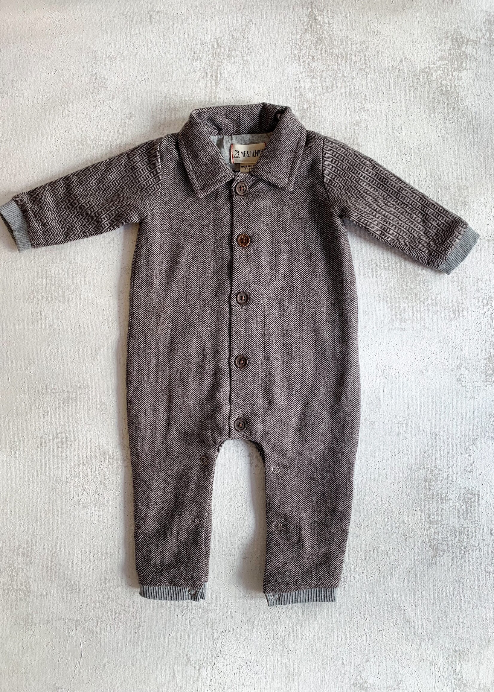 Elitaire Petite Lumberjack Tweed Romper