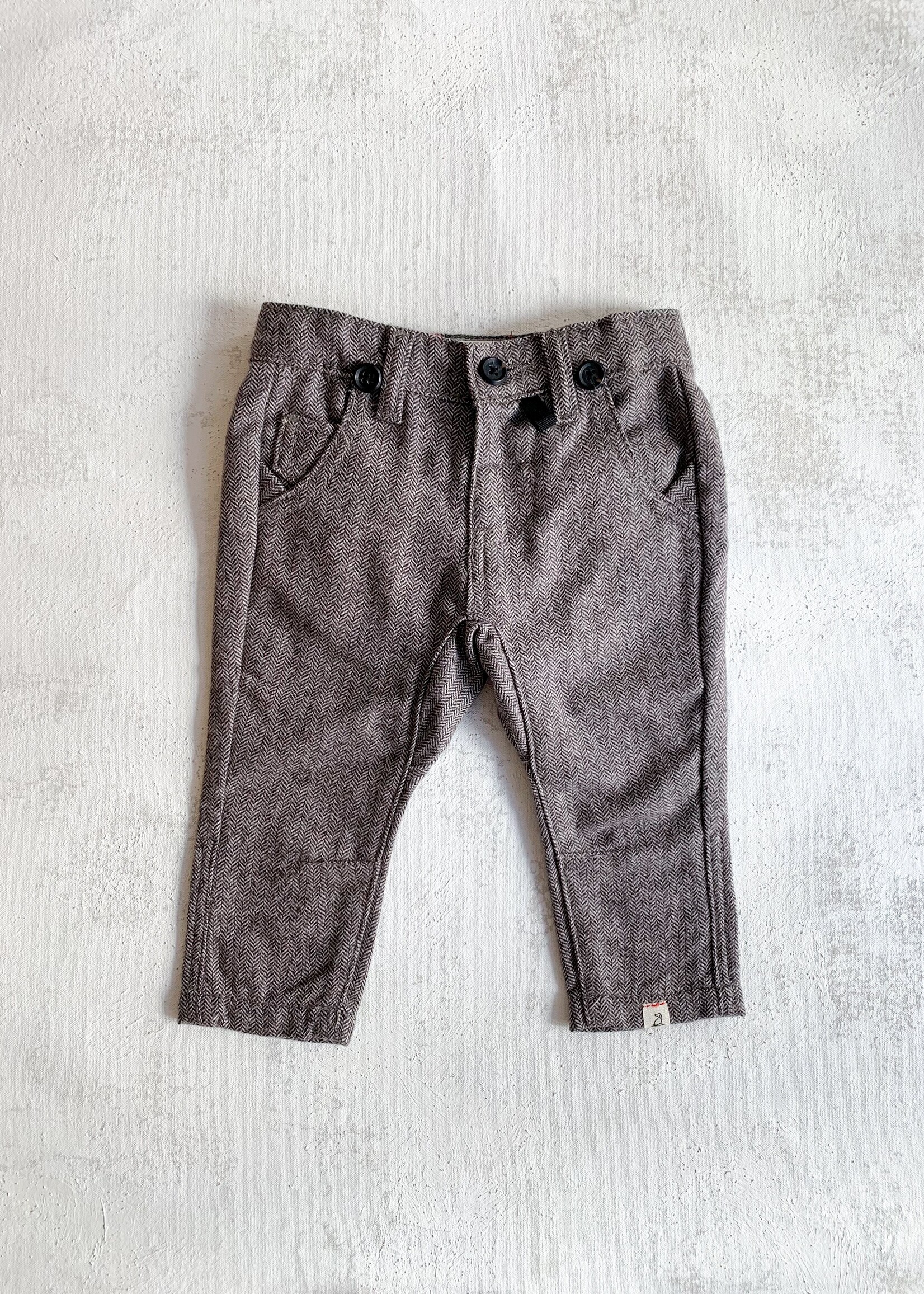 Elitaire Petite Lumberjack Tweed Pants with Suspenders