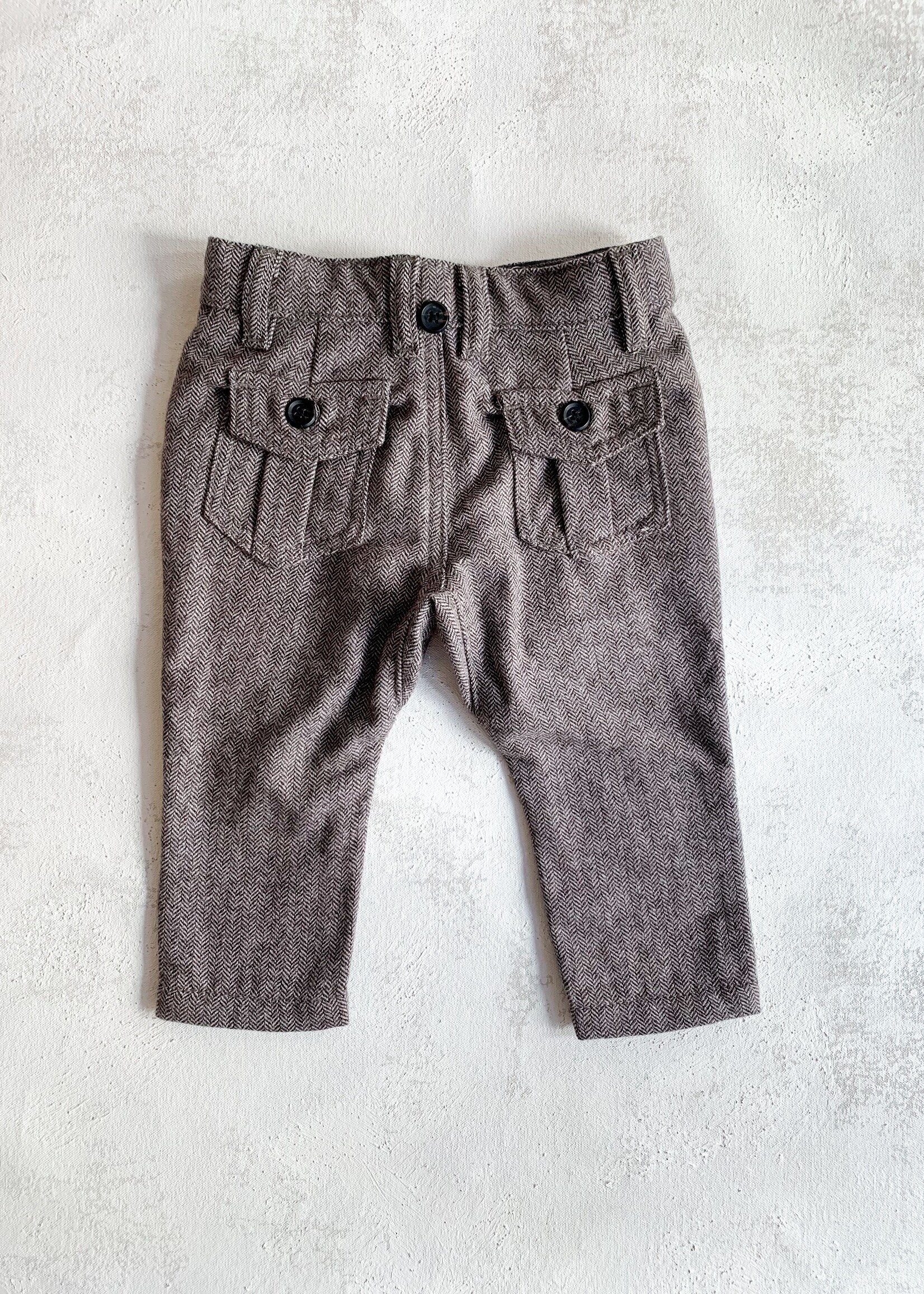 Elitaire Petite Lumberjack Tweed Pants with Suspenders