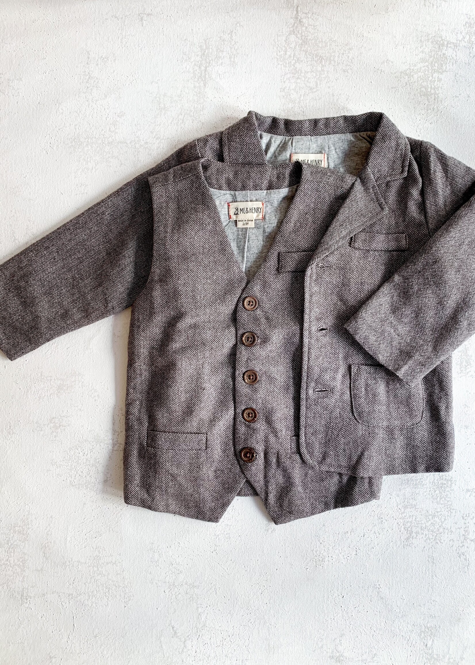 Elitaire Petite Tweed Jacket & Vest Set