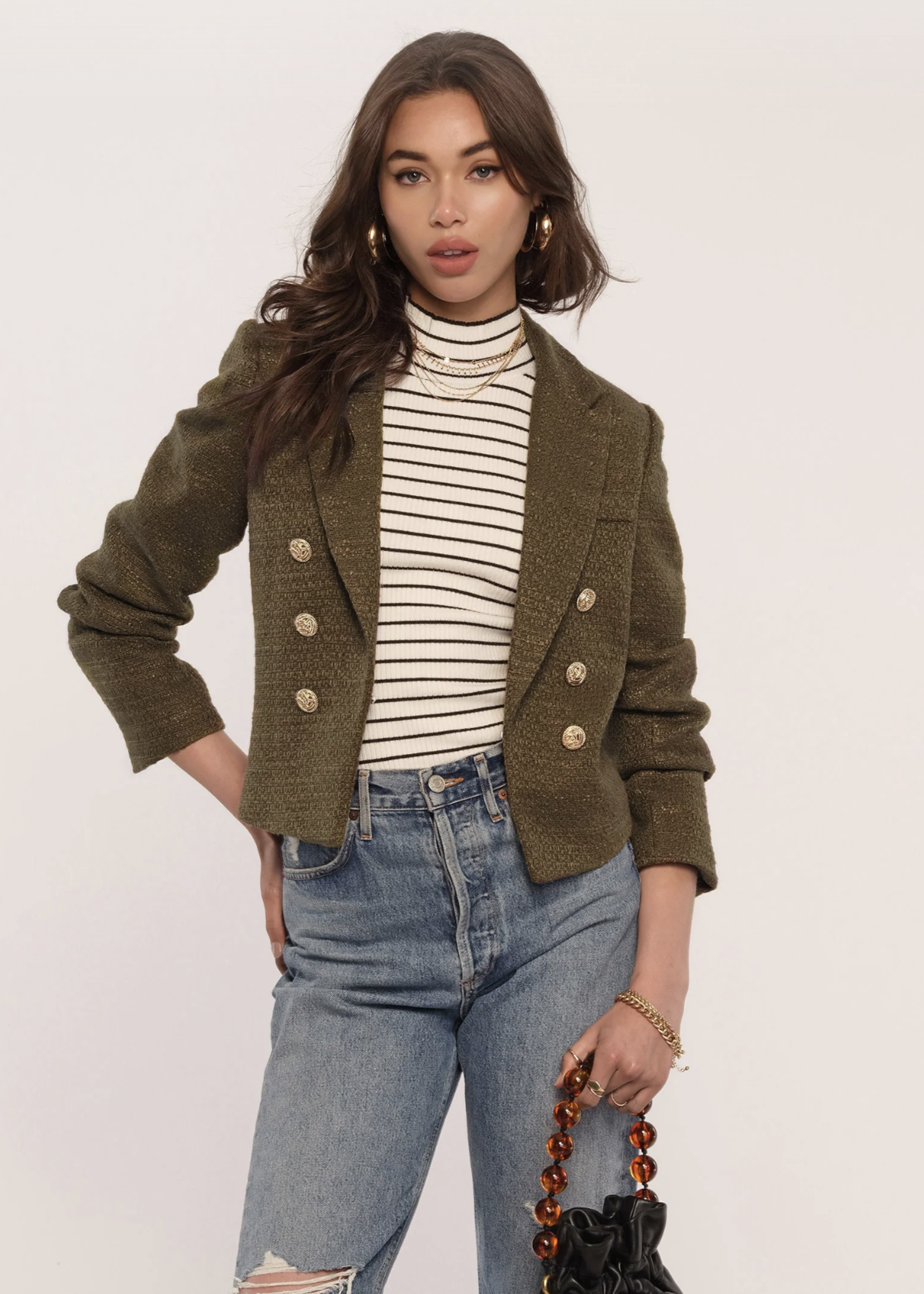 Elitaire Boutique Marianne Olive Blazer