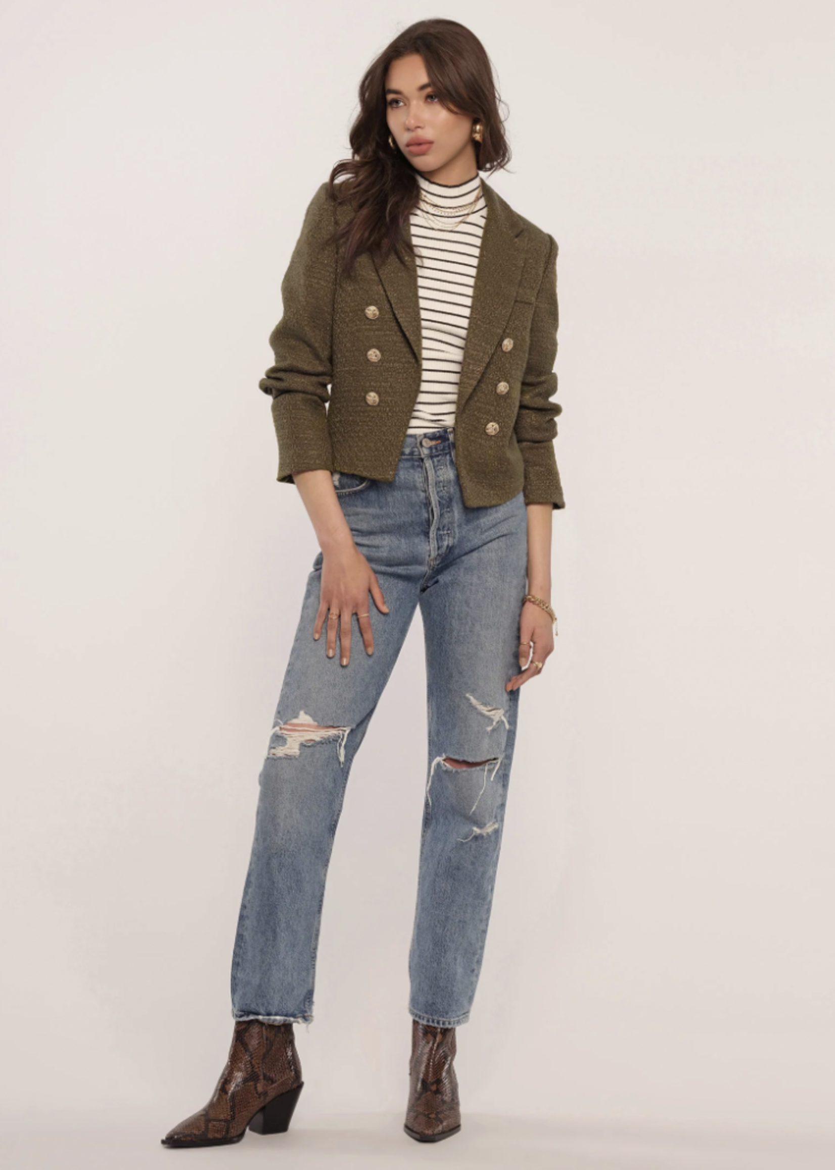 Elitaire Boutique Marianne Olive Blazer